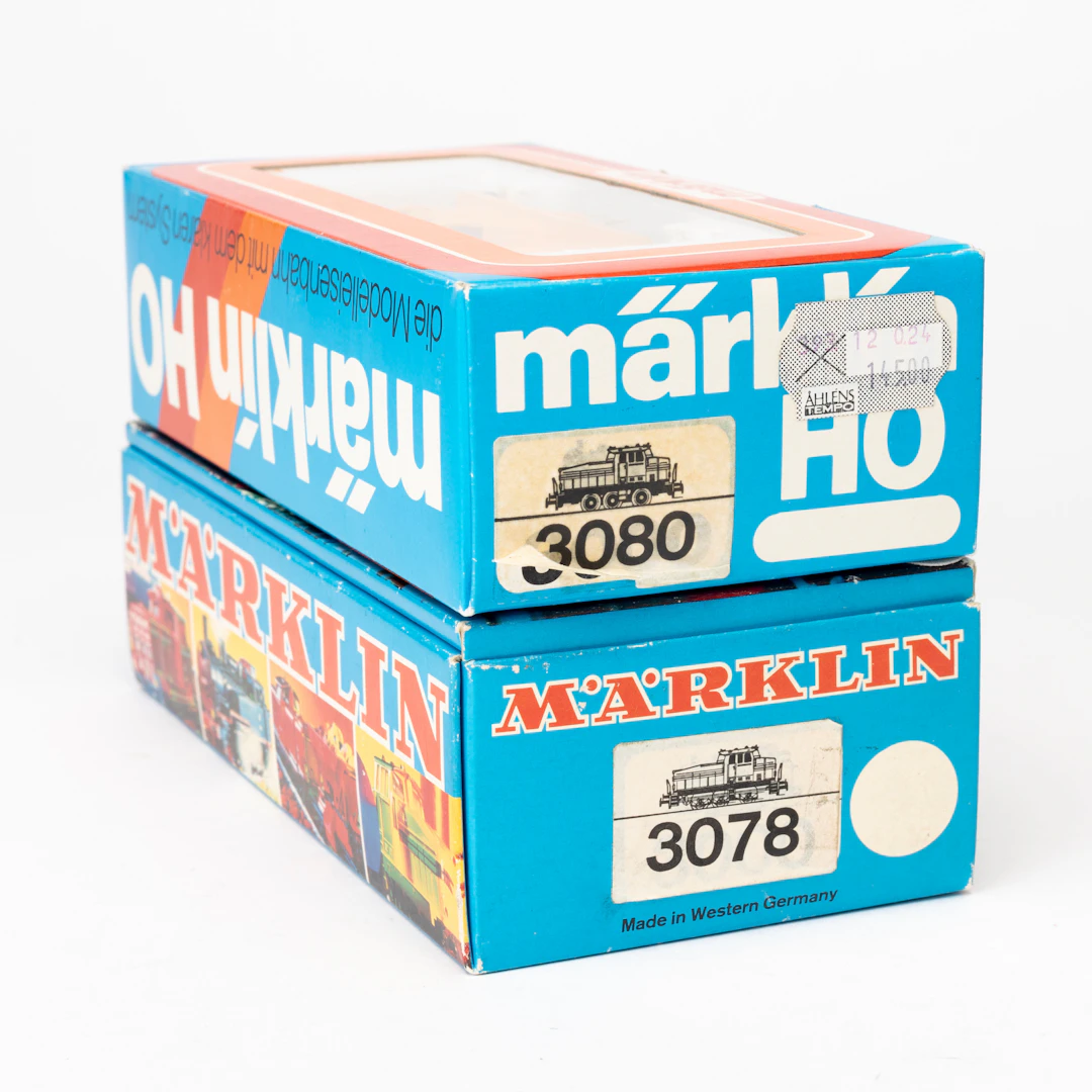 MÄRKLIN 3078 och 3080, 2 st växellok. originalförpackning.