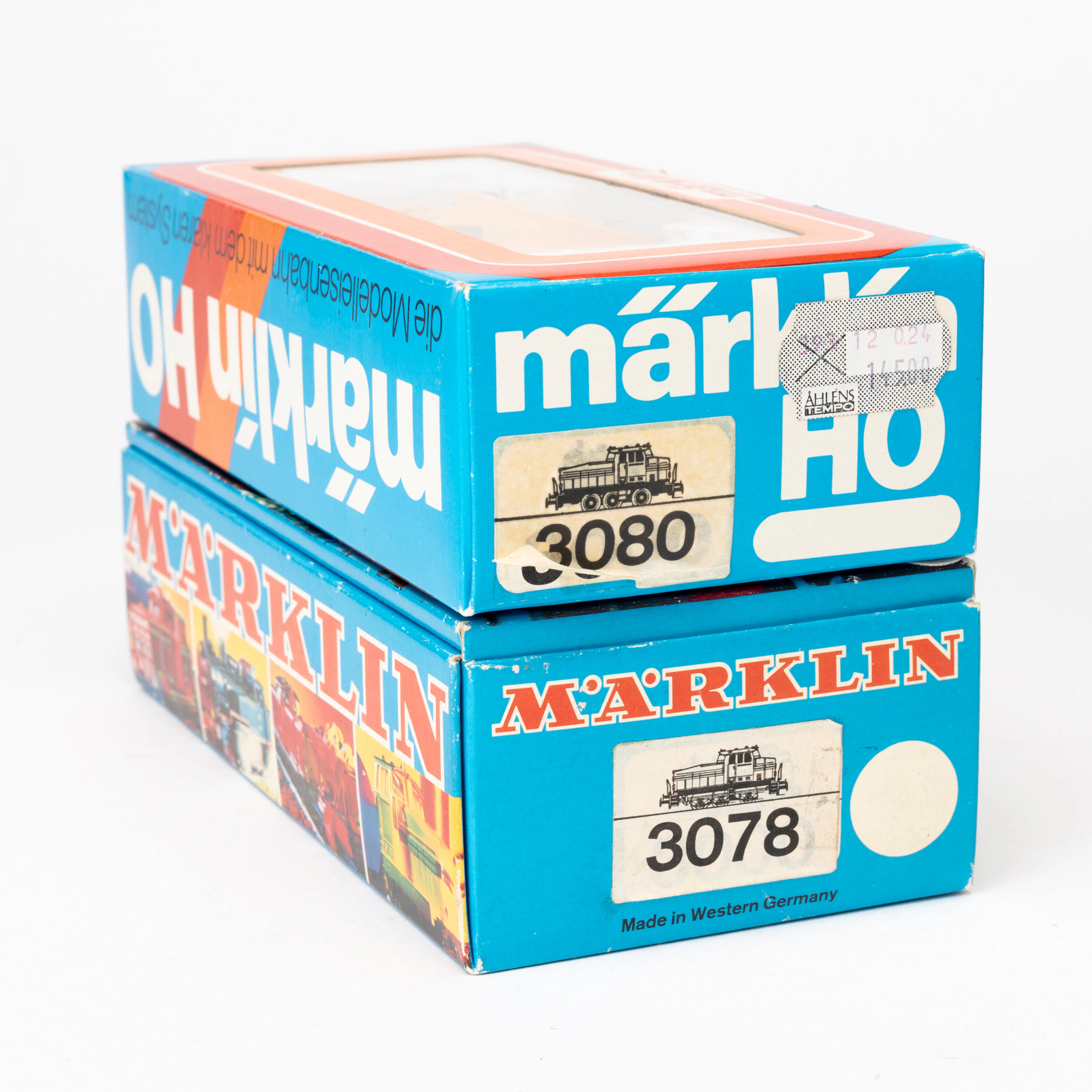 MÄRKLIN 3078 och 3080, 2 st växellok. originalförpackning.