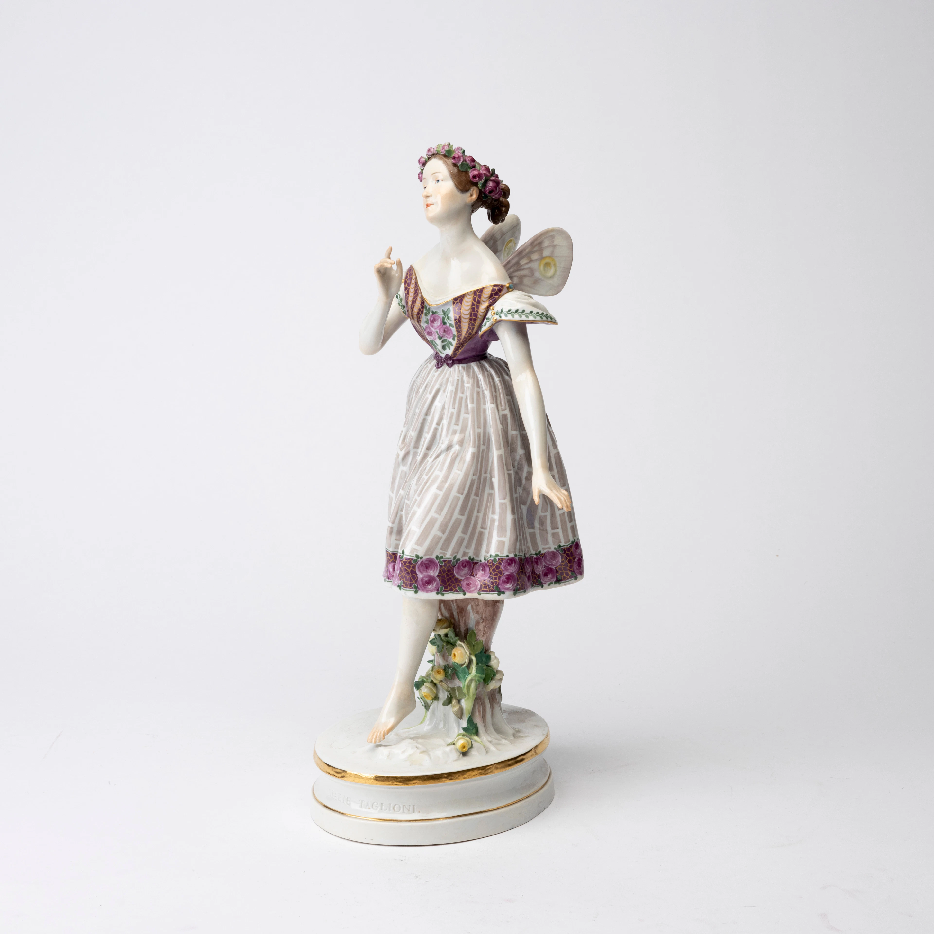 FIGURIN, porslin, föreställande Marie Taglioni i baletten Sylfiden