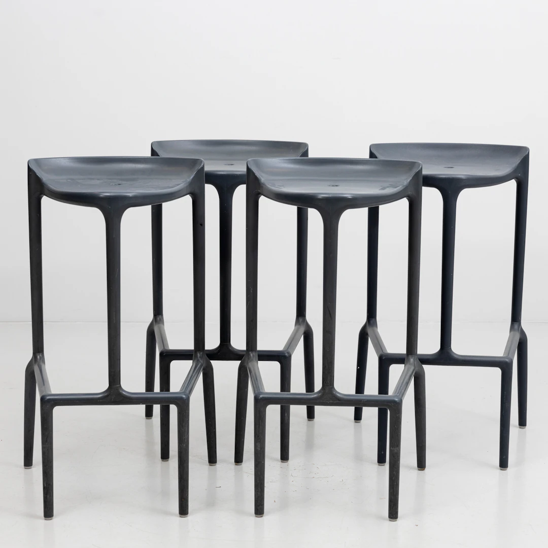 BARSTOLAR, 4 st, "Happy", plast, Archirivolto design, Pedrali, Italien.
