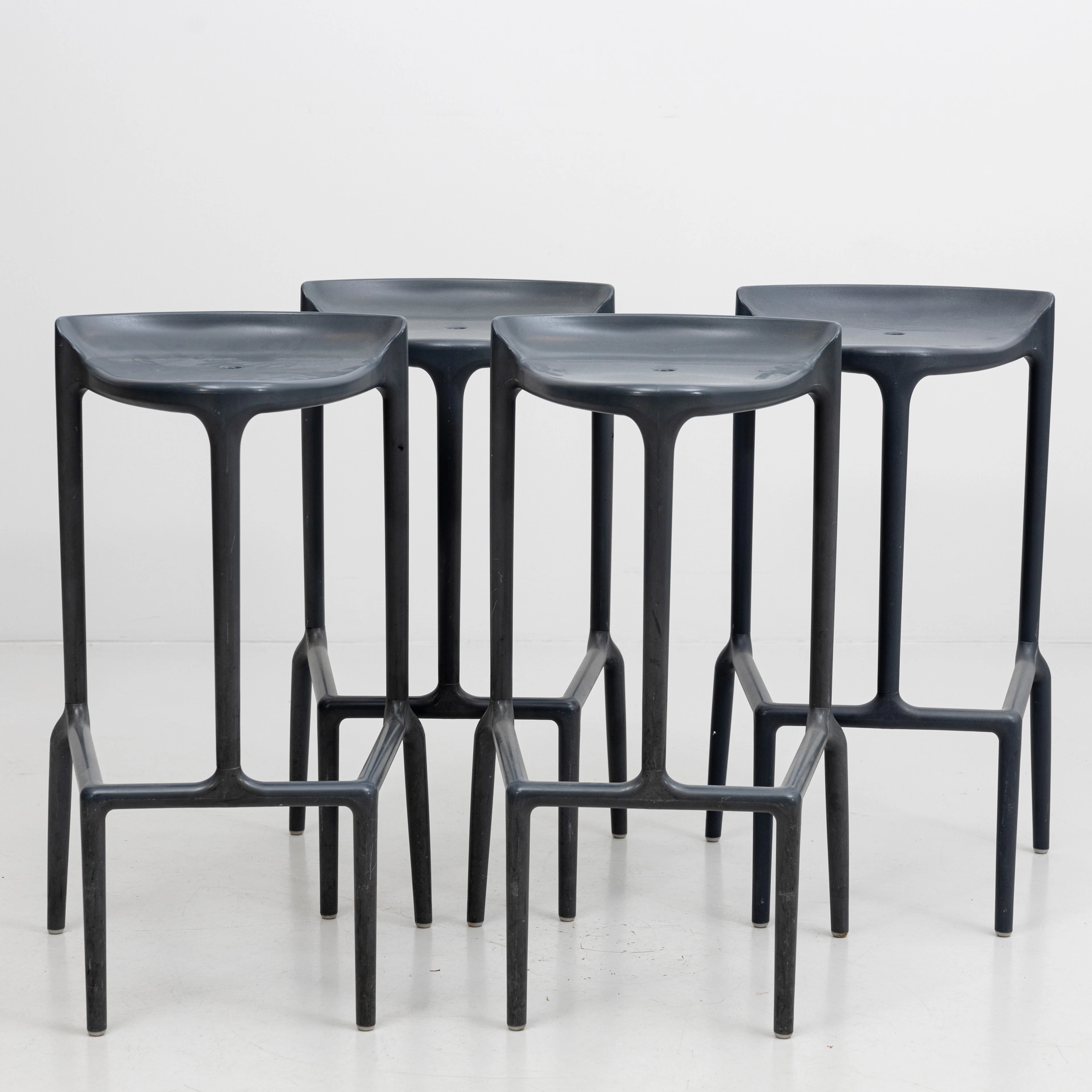 BARSTOLAR, 4 st, "Happy", plast, Archirivolto design, Pedrali, Italien.