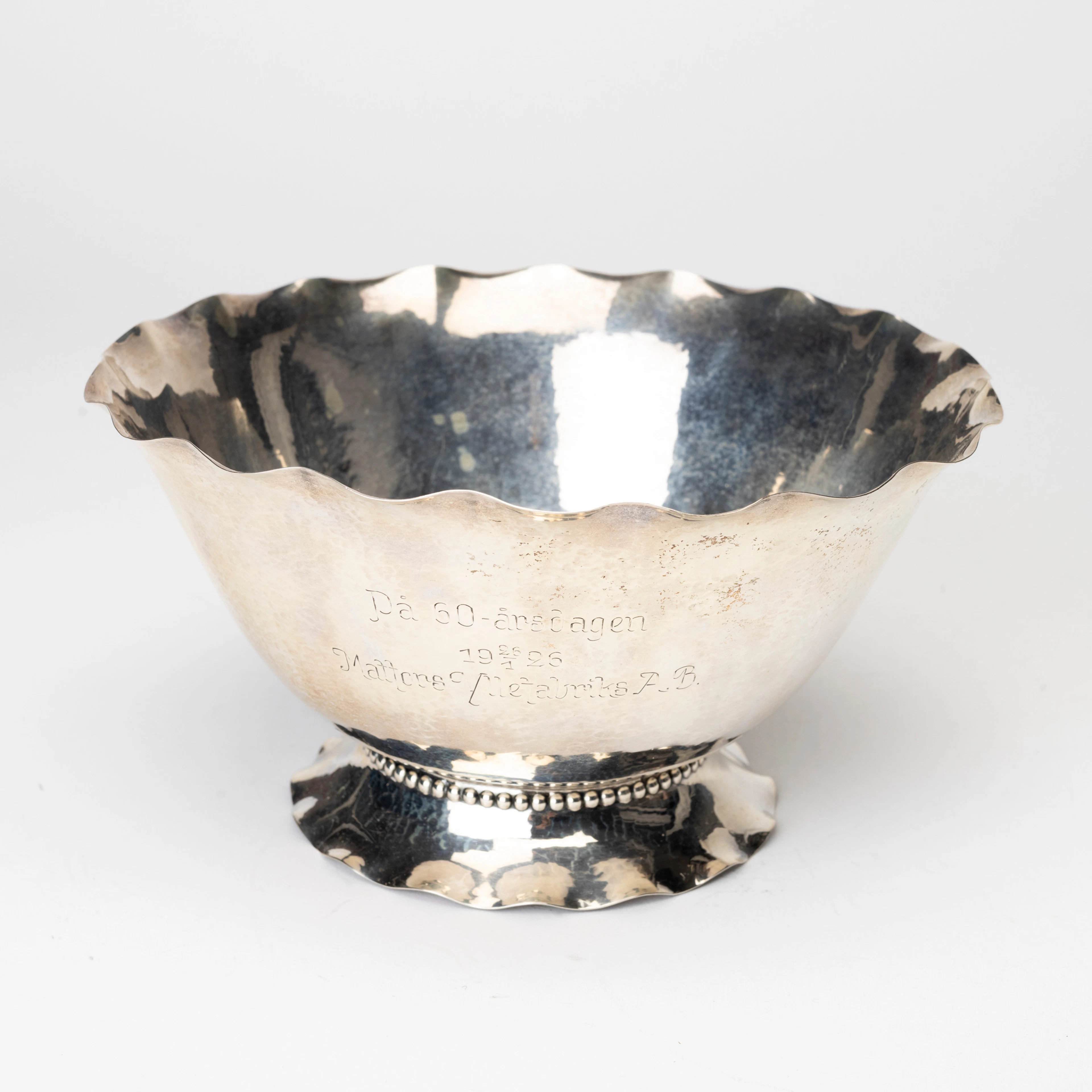 SKÅL på FOT, silver, CG Hallberg, 1925.