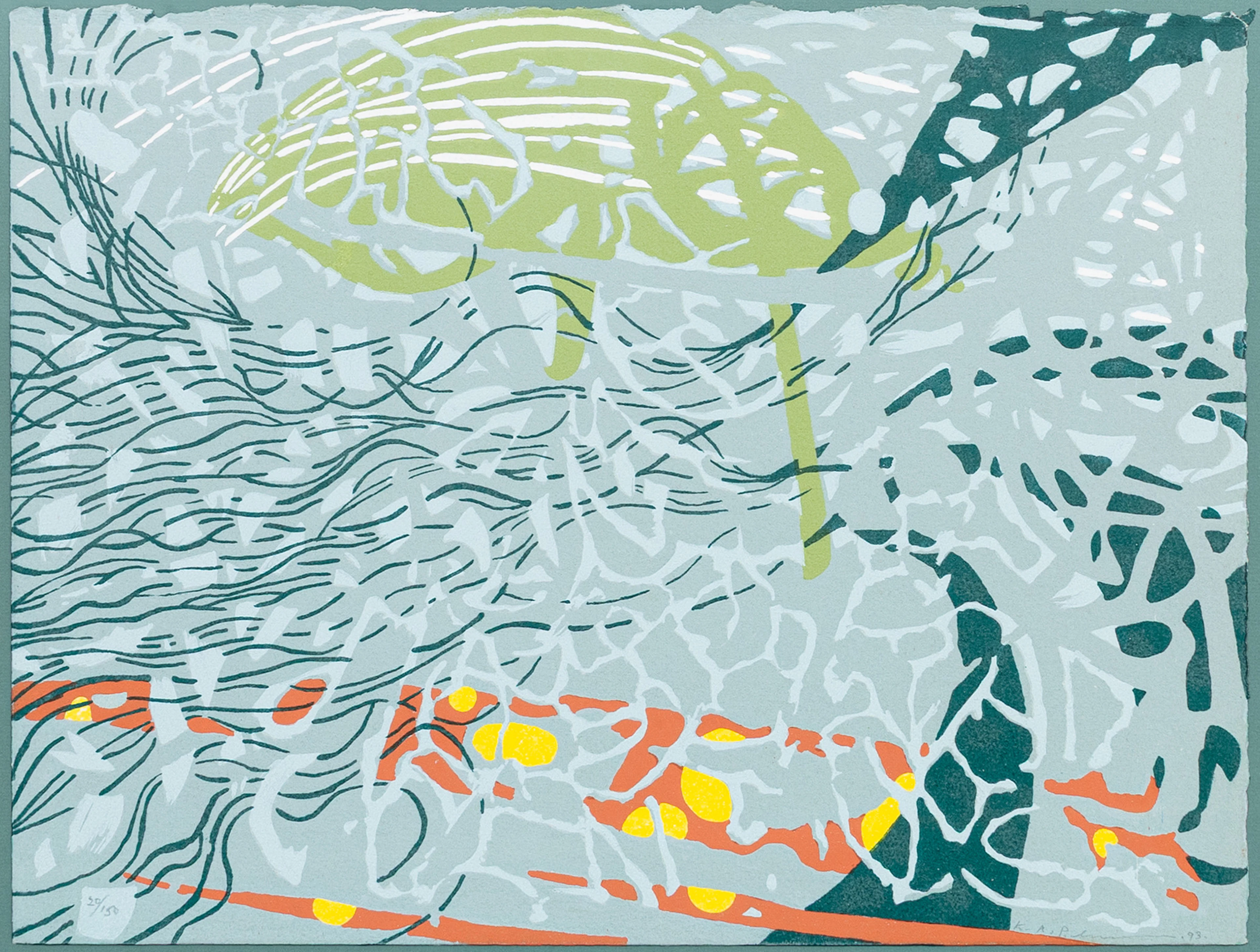 KARL AXEL PEHRSON. Komposition, färgserigrafi, signerad, numrerad