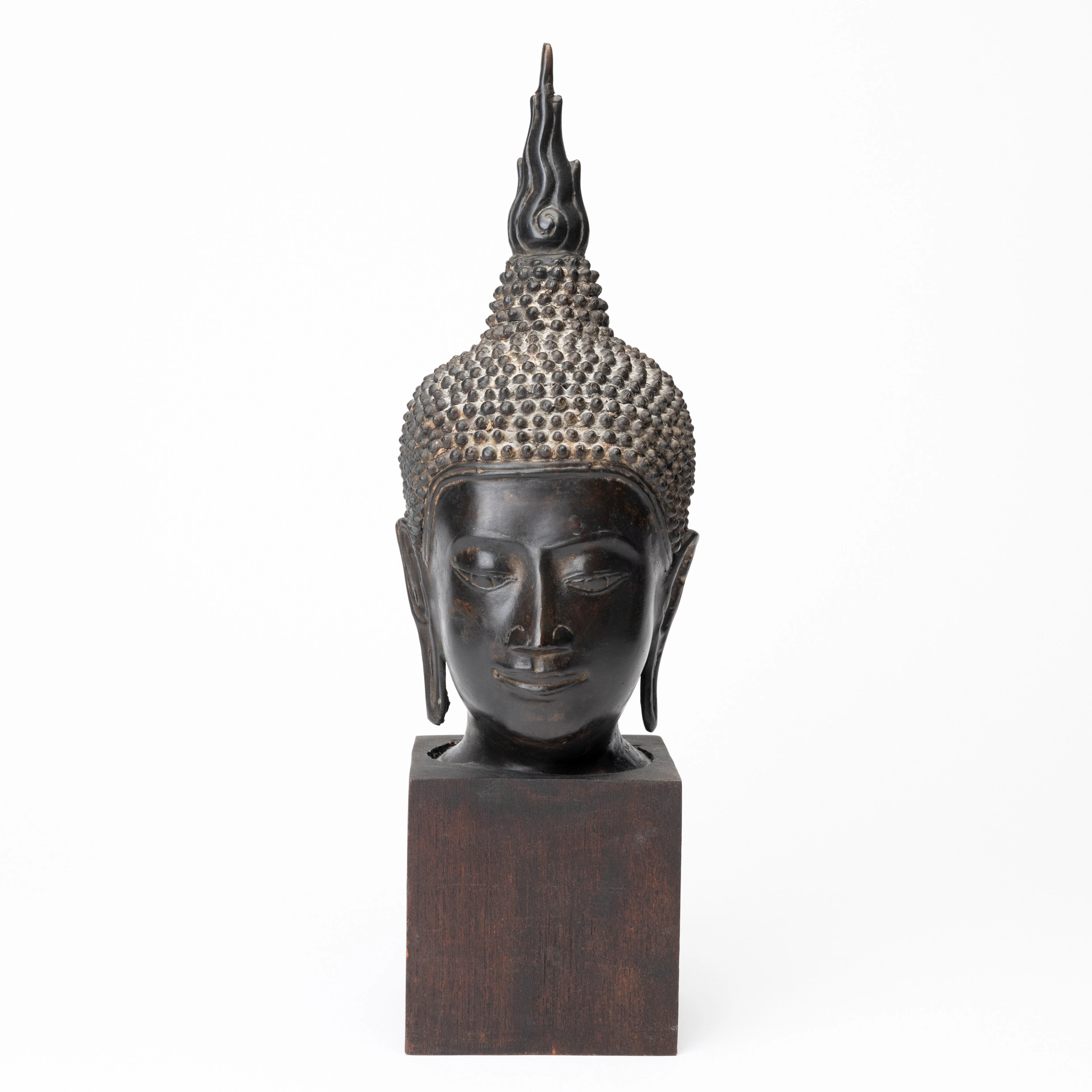 SKULPTUR, Buddha, patinerad mässing, Thailand, 1900-tal.