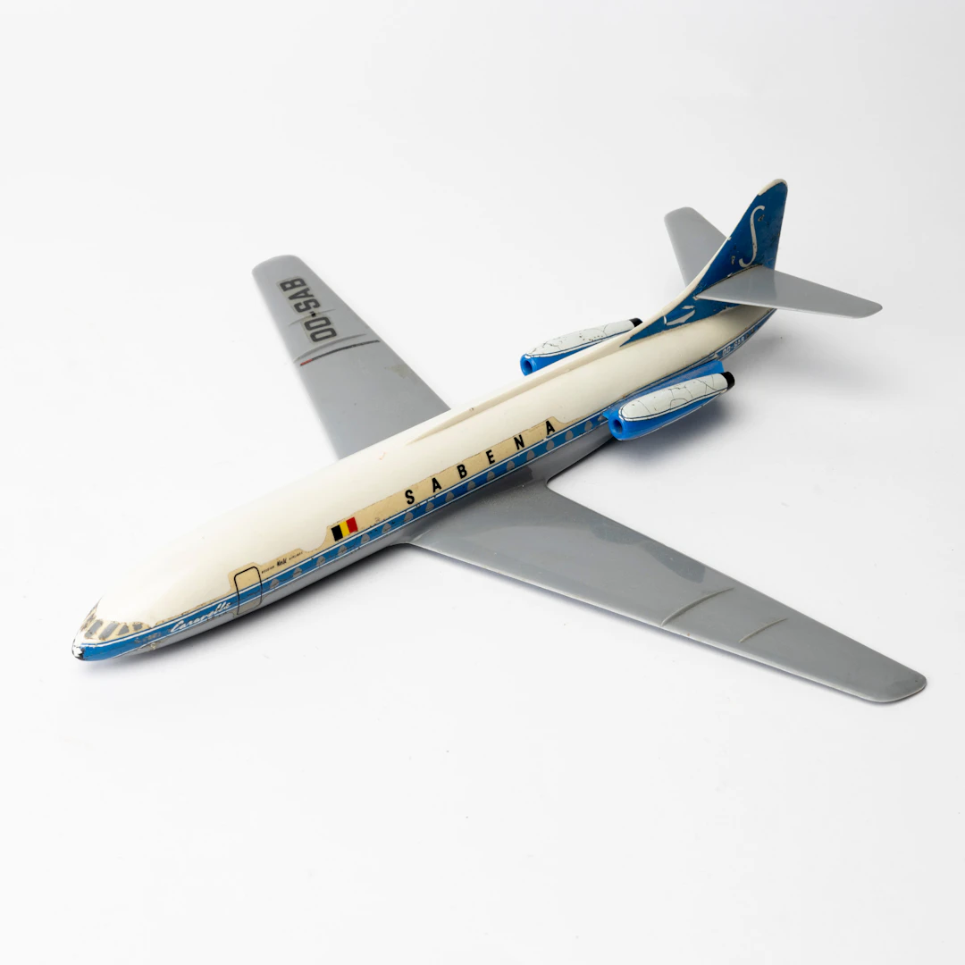 MODELLFLYGPLAN, caravelle, plast, Sabena, Made in italy.
