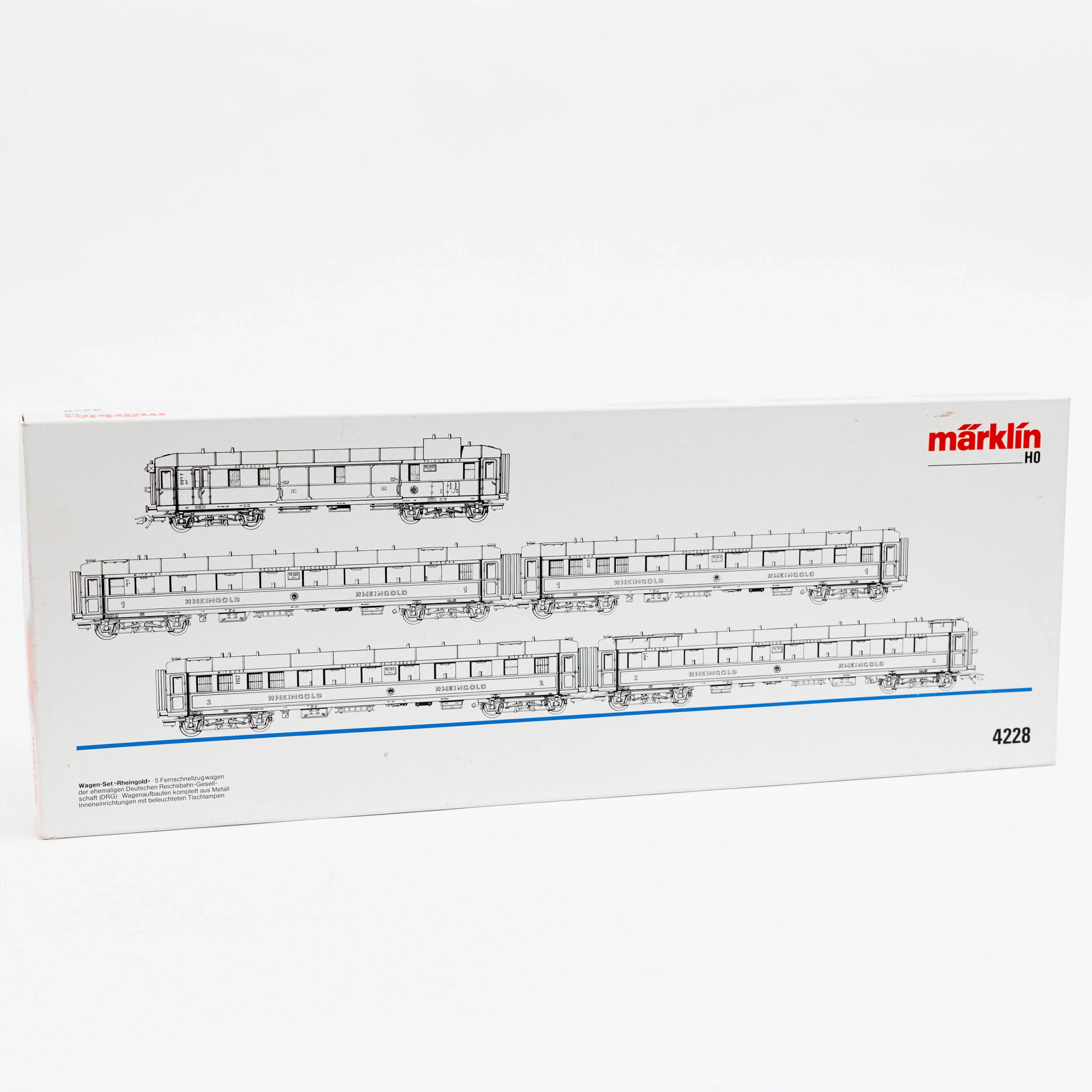 MÄRKLIN 4228 vagnset Rheingold, 5 snälltågsvagnar, originalförpackning.