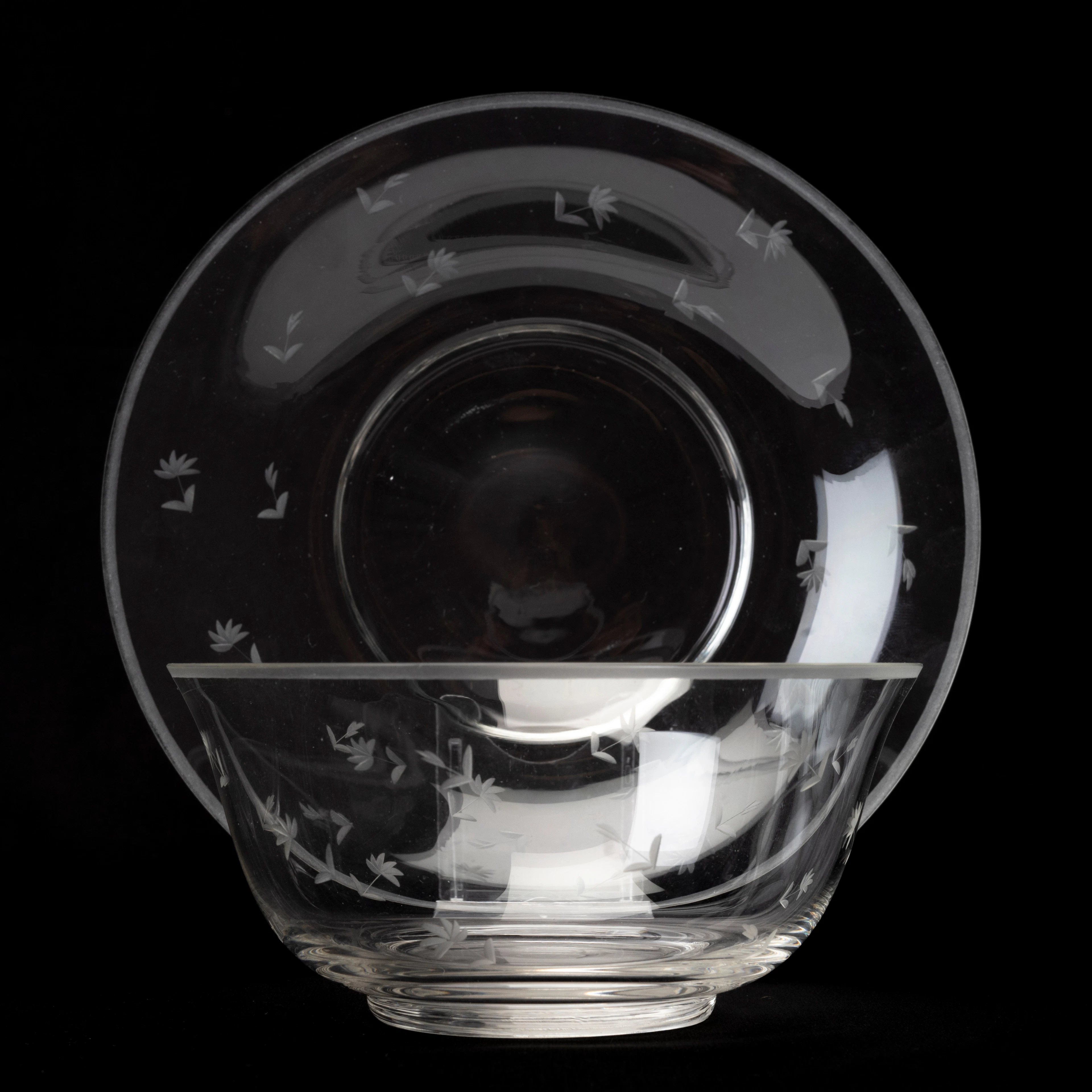 SKÅLAR samt FAT, 10 st, glas, Moser, Tjeckien, 1920/30-tal.