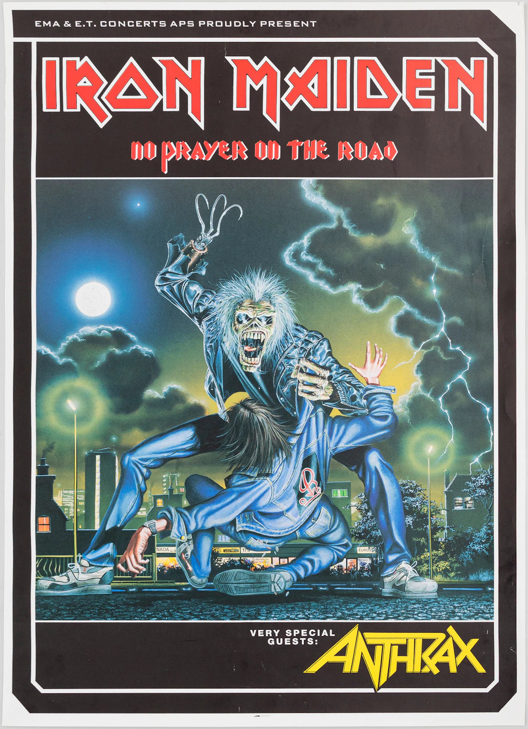 IRON MAIDEN, affisch, "No prayer on the road", special guest Anthrax