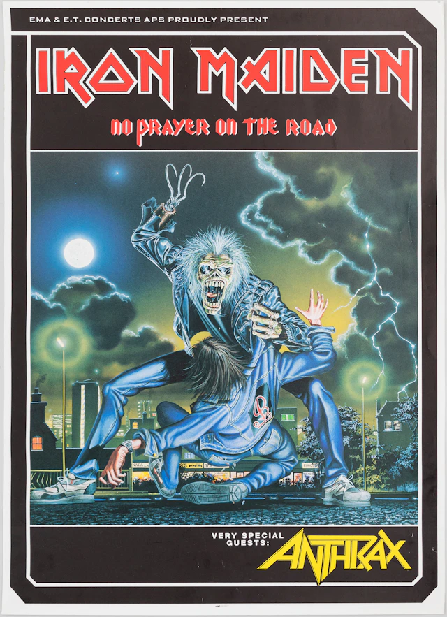 IRON MAIDEN, affisch, "No prayer on the road", special guest Anthrax