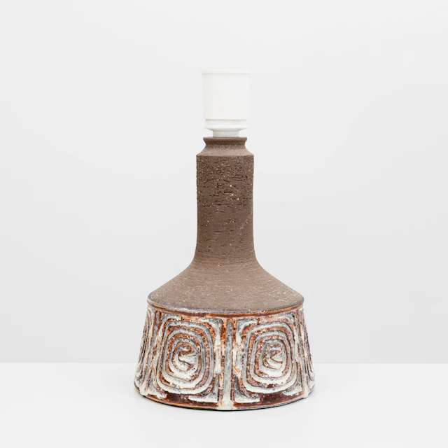 JETTE HELLERÖ (1940-). BORDSLAMPA, glaserad keramik, Axella, 1970-tal.