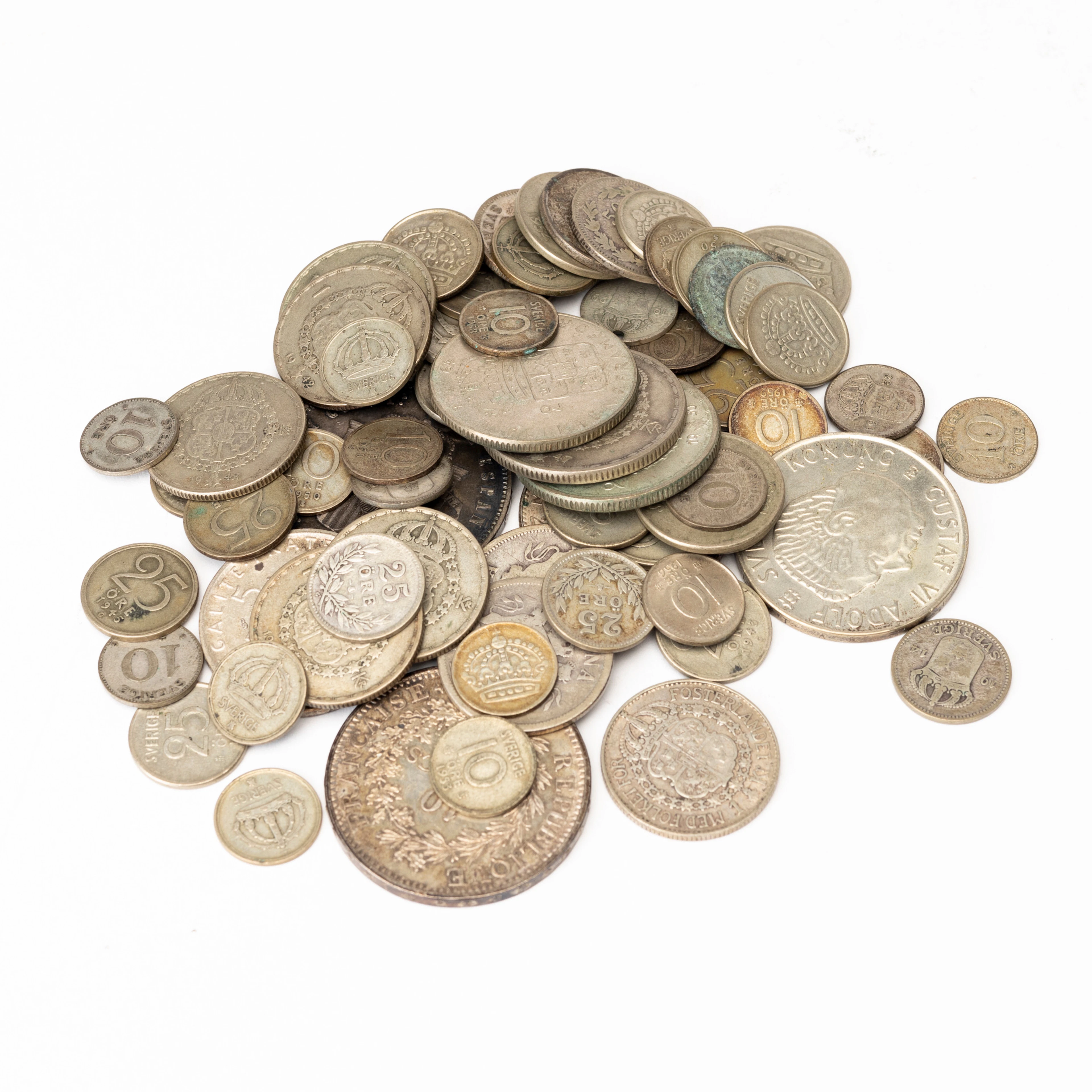 MYNT, silver 40-90 %, mest Sverige.
