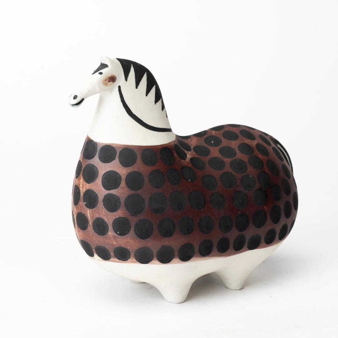 STIG LINDBERG. Figurin, "Springare", liten, stengods, signerad, Studiohanden