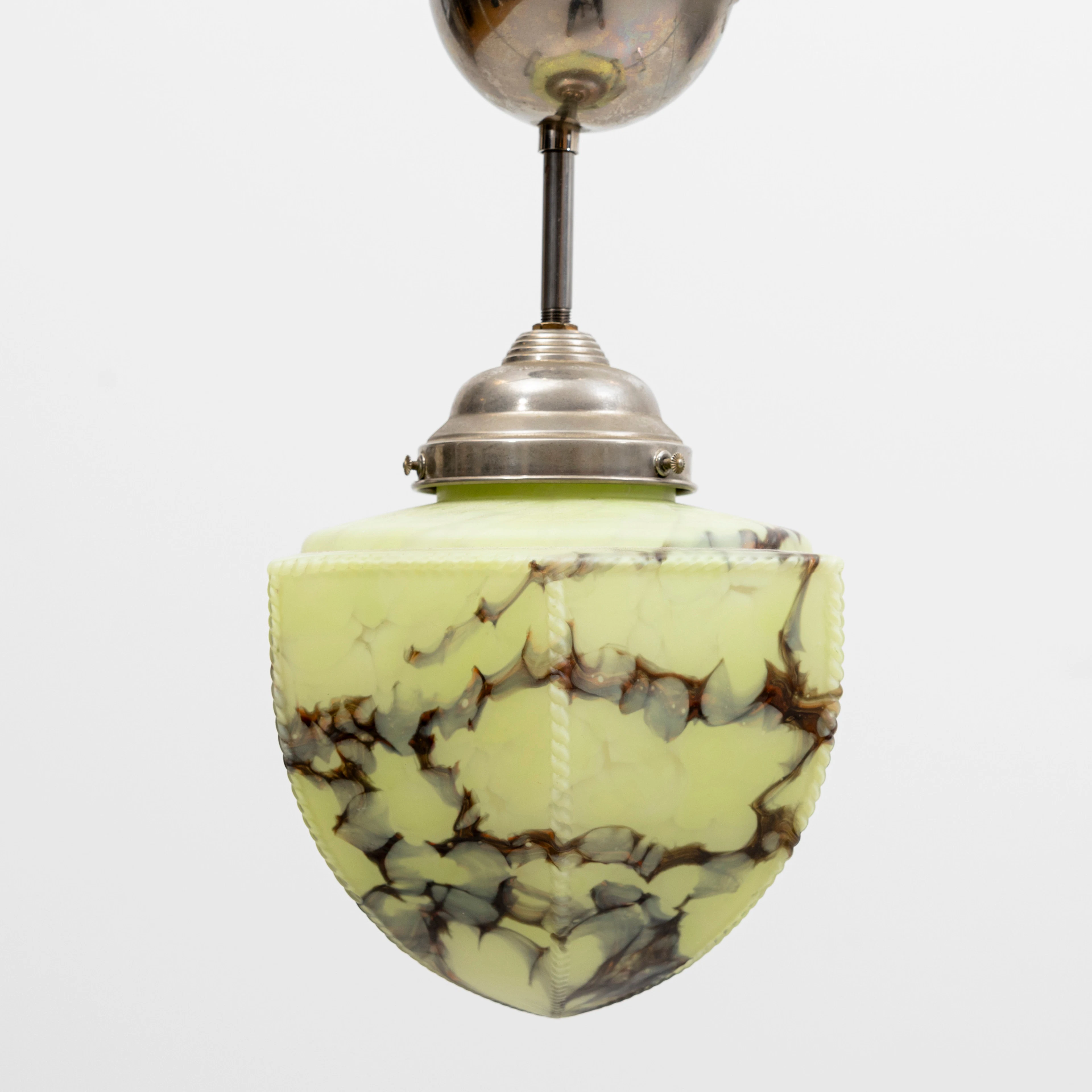 TAKLAMPA, glas, Art Deco, 1920/30-tal, höjd ca 34 cm.