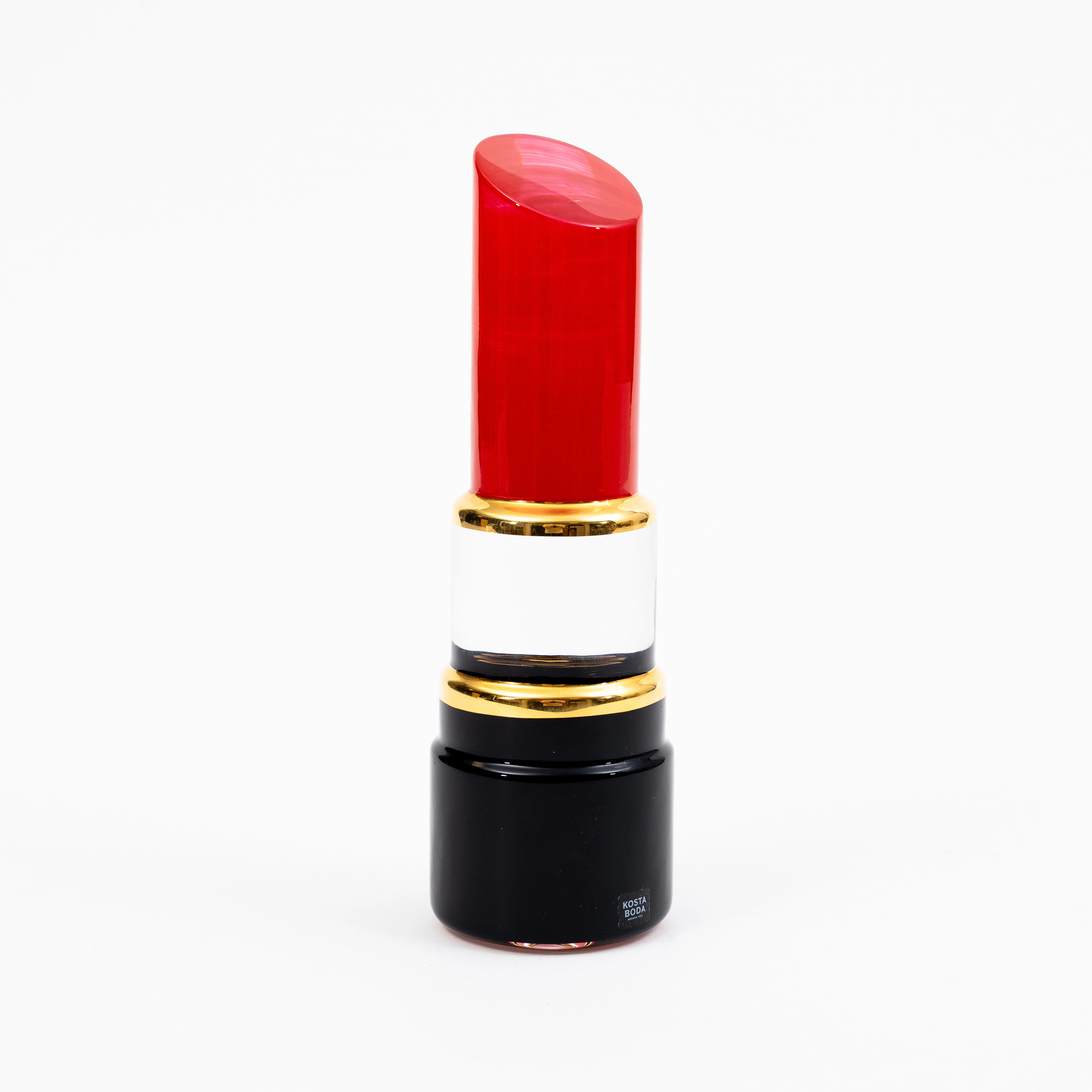 ÅSA JUNGNELIUS. Skulptur, glas, Läppstift ur serien "Make Up", etikettmärkt