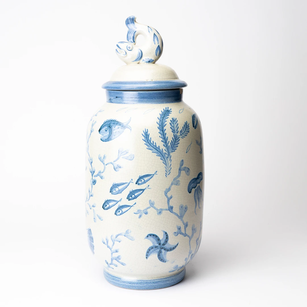 EVA JANCKE BJÖRK (1882-1981). Lockurna, Bo Fajans, monogramsignerad