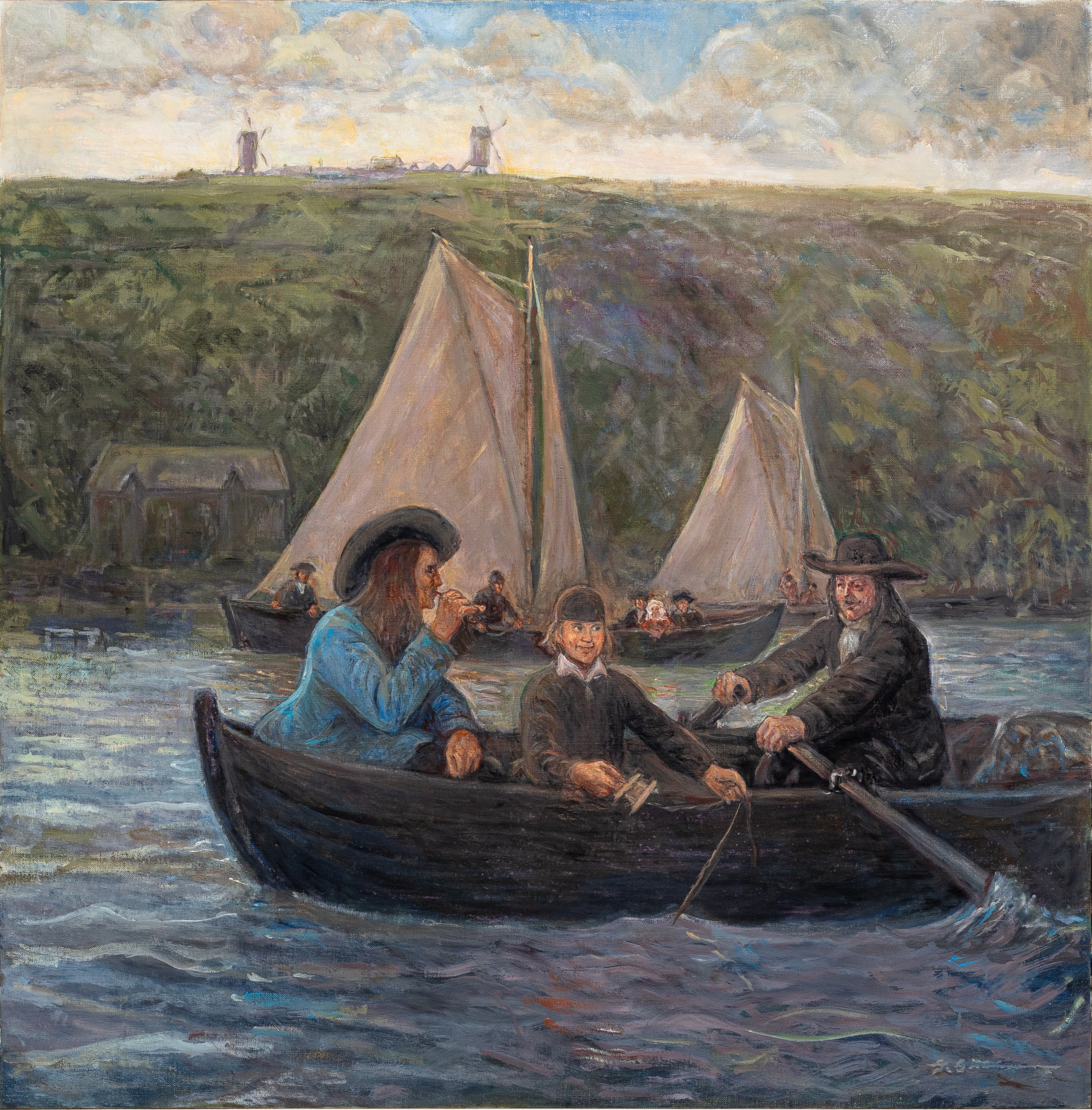 GÖTE GÖRANSSON. Stockholmsutsikt mot söders höjder ca 1700, olja på