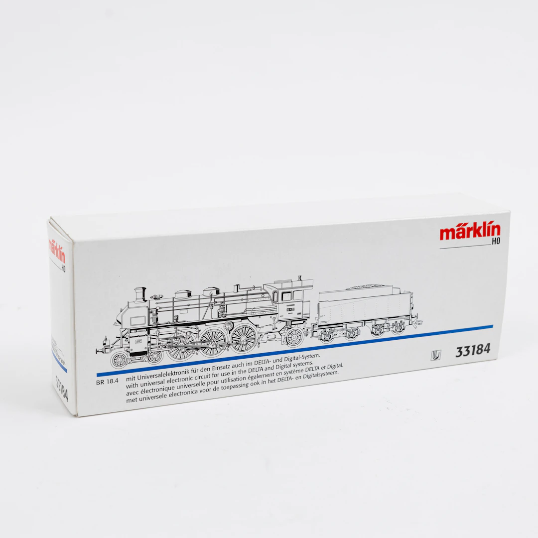 MÄRKLIN 33184 DR:s ånglok 18 427,instruktion, originalförpackning.