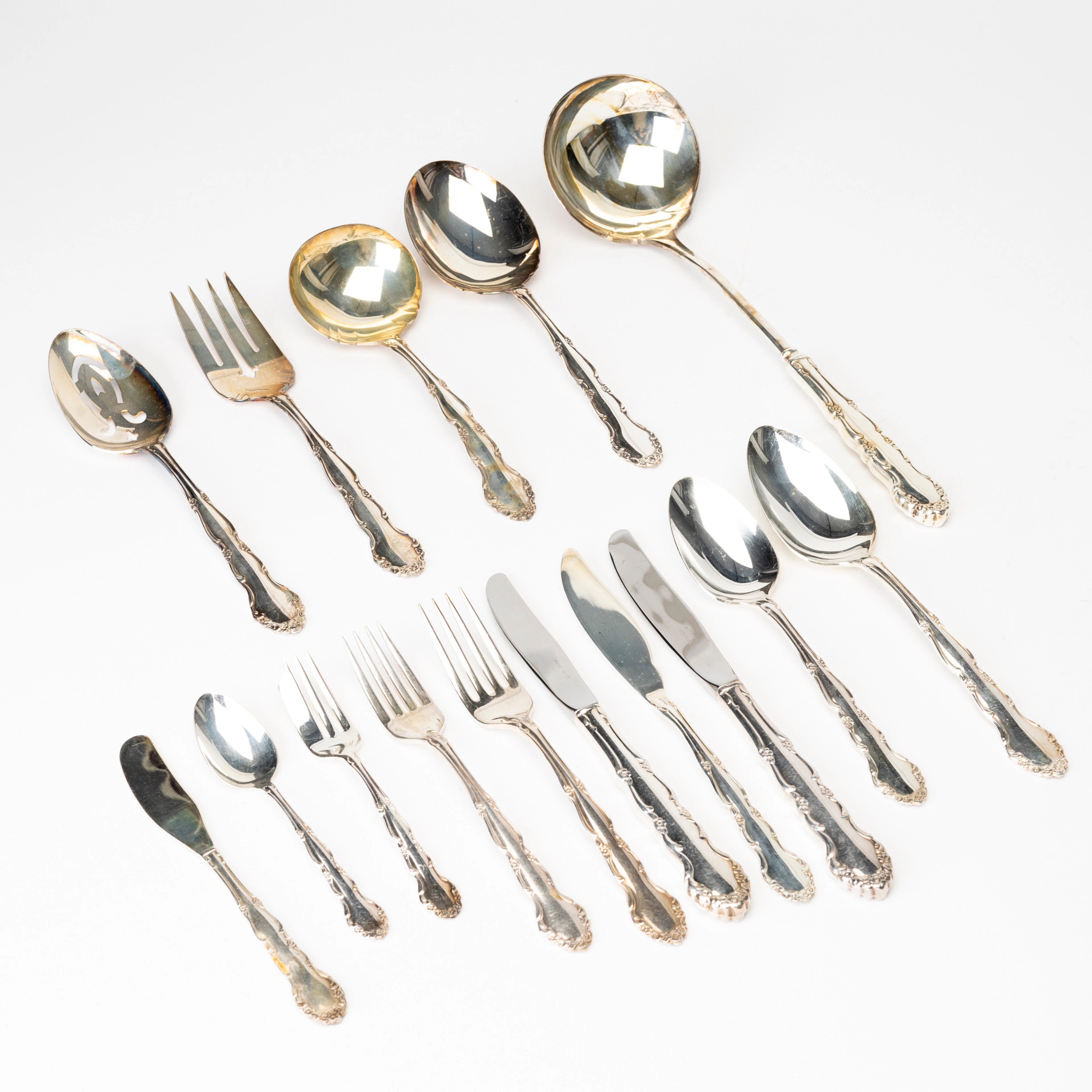 BESTICKSERVIS samt SCHATULL, 127+1 delar, nysilver, teak, "The Regency"
