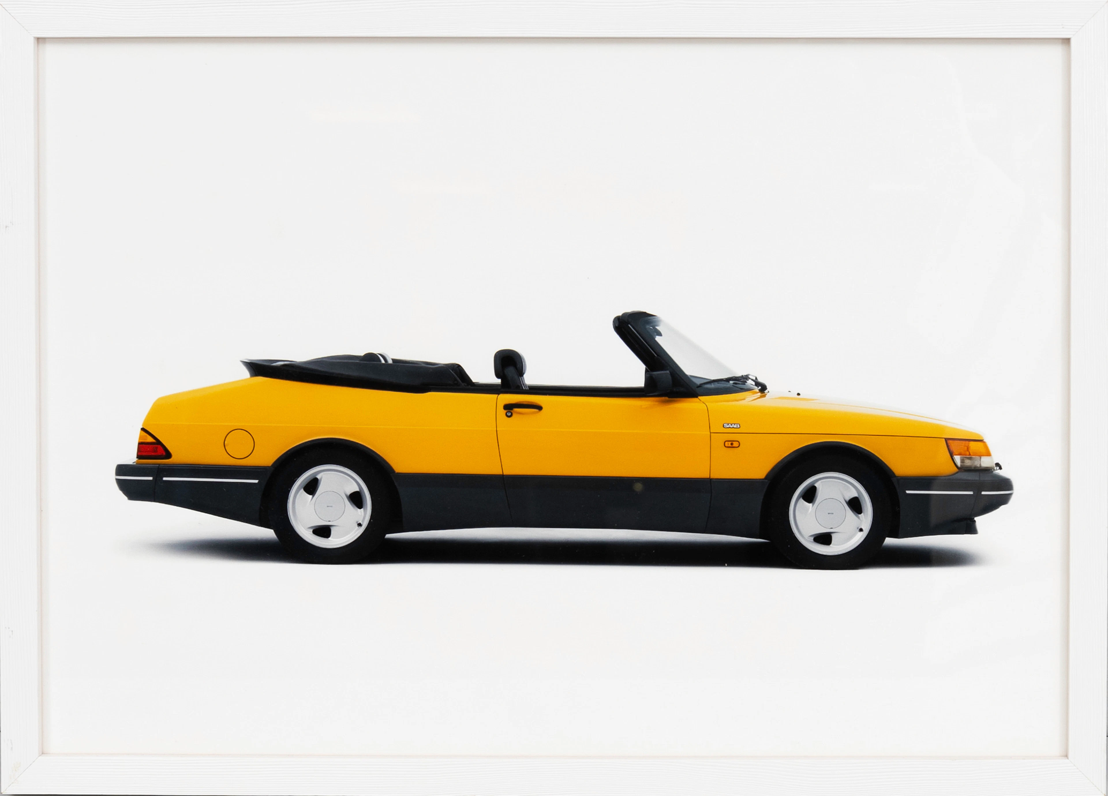 BJÖRN DAWIDSSON. Saab 900 Cabriolet, fotografi, á tergo signerad och