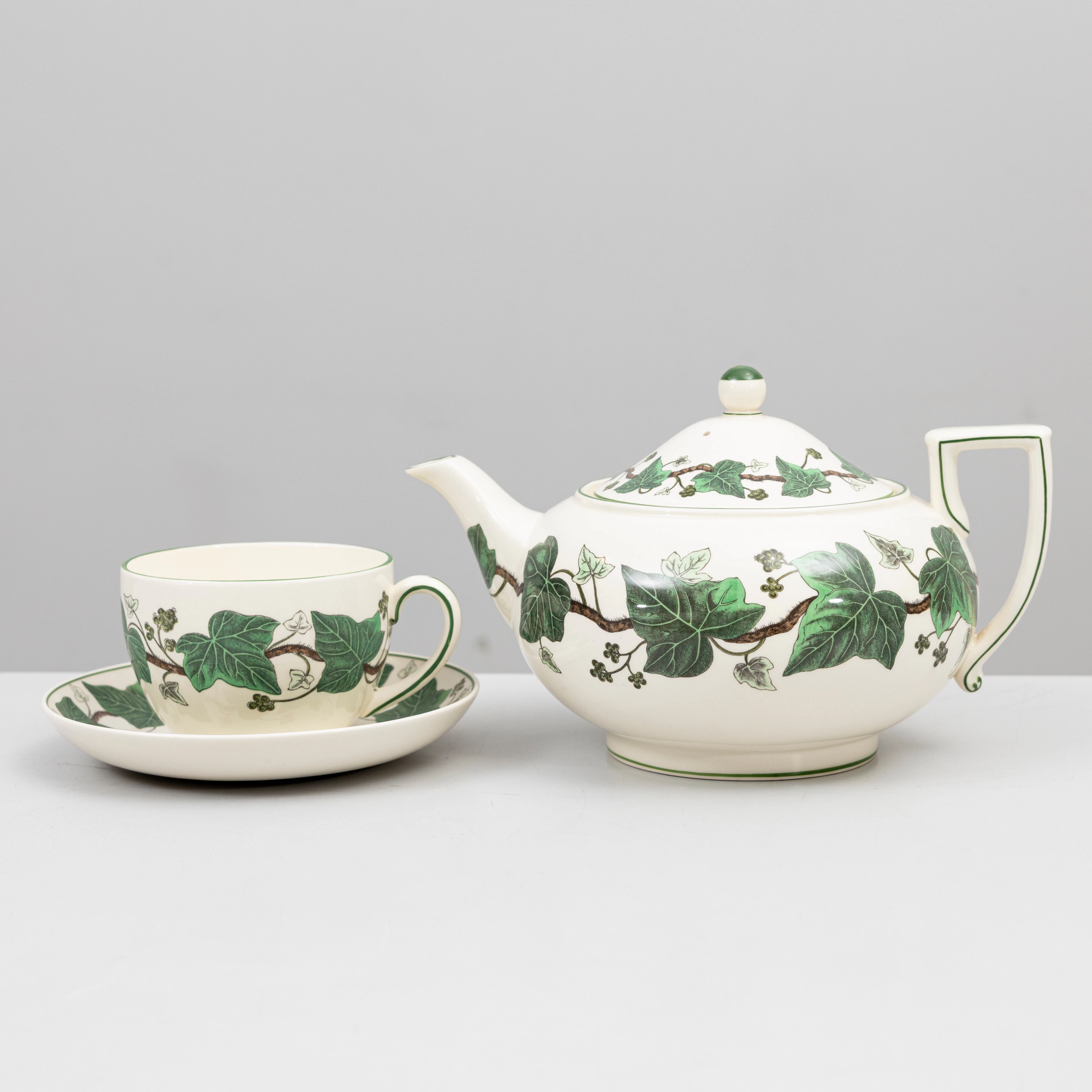 TESERVISDELAR, 6 st, "Napoleon Ivy", Wedgwood, porslin.