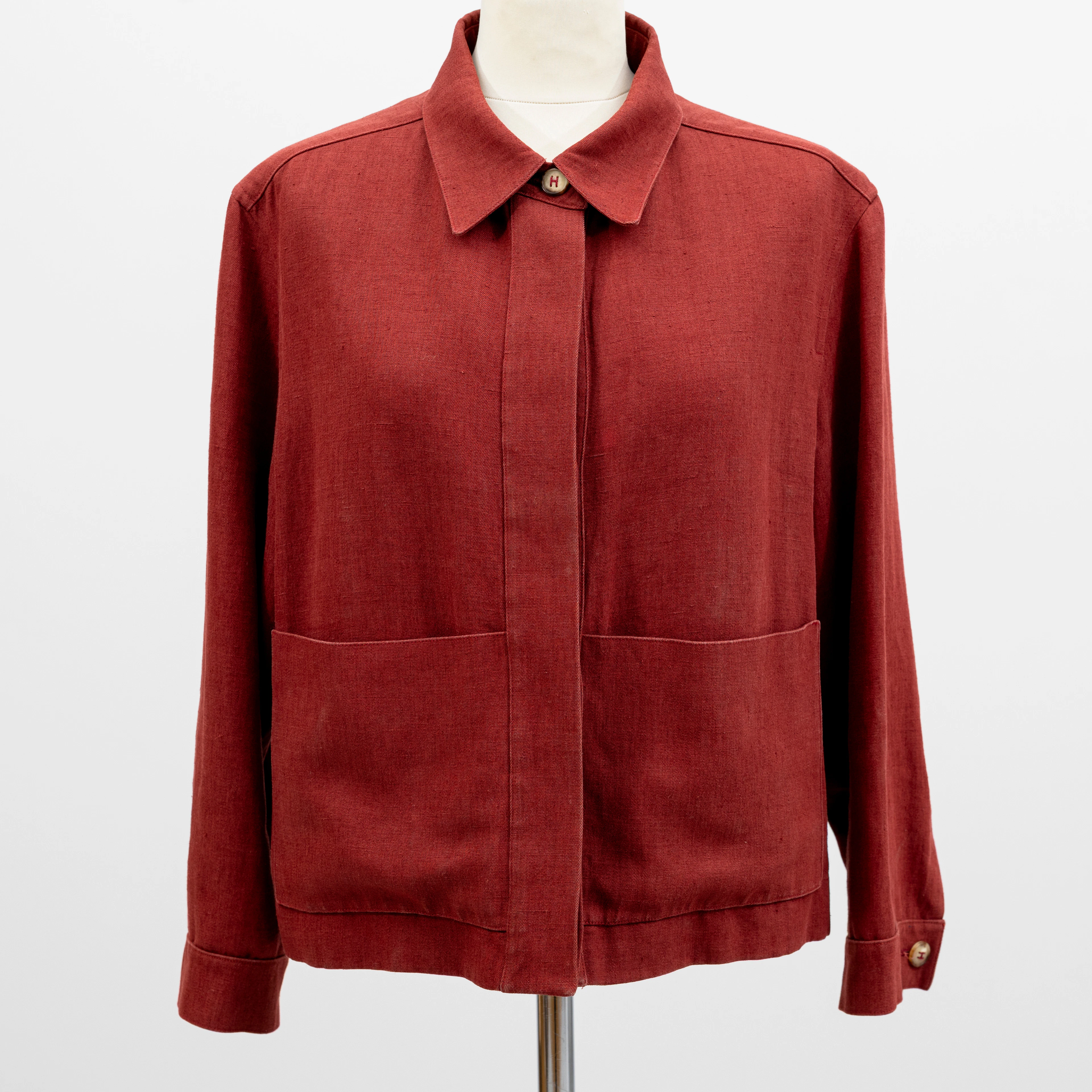 HERMÈS. Skjorta/jacka, fransk storlek 44, 1990-tal.