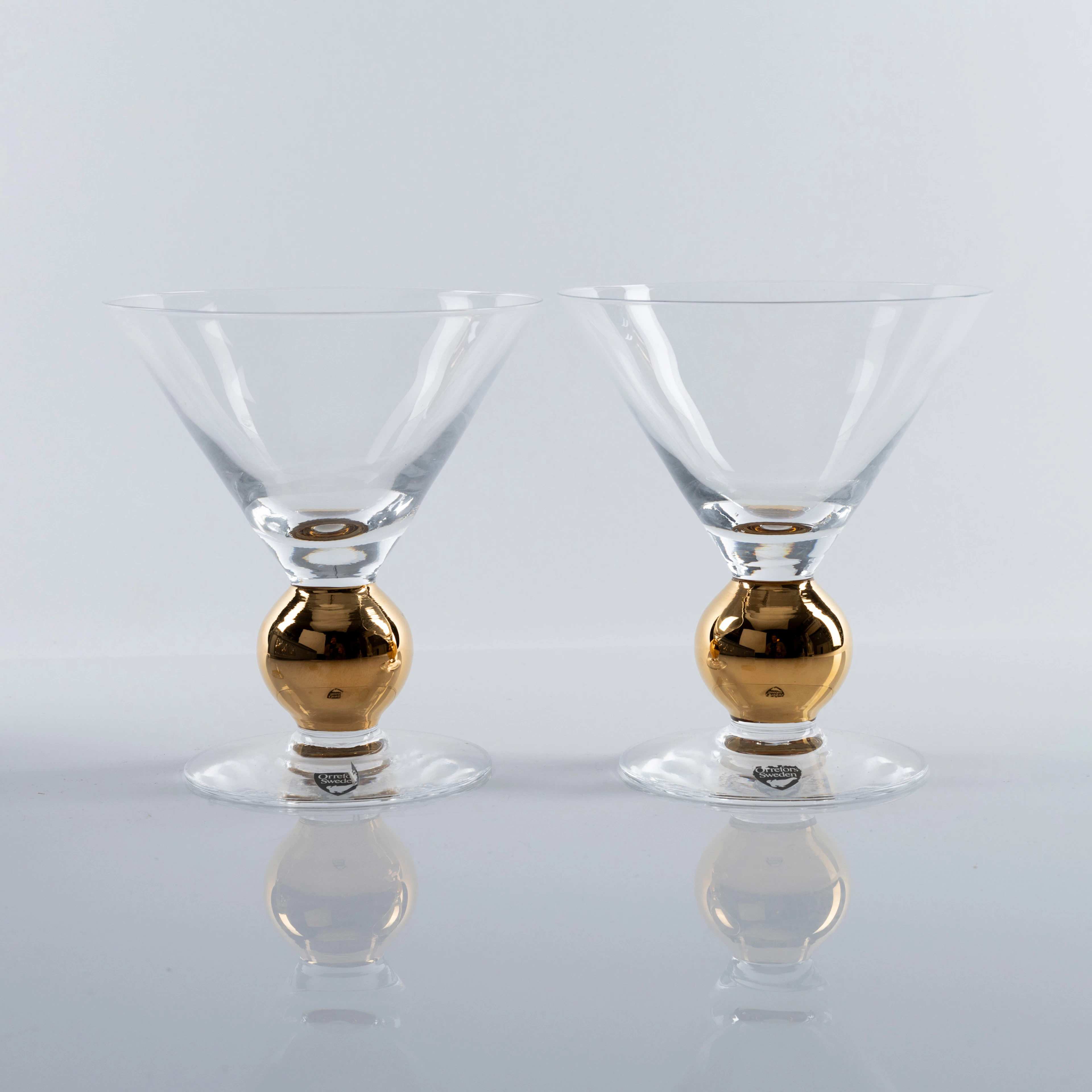 GUNNAR CYRÉN. Martini- /champagneglas, 12 st, "Nobel", Orrefors.