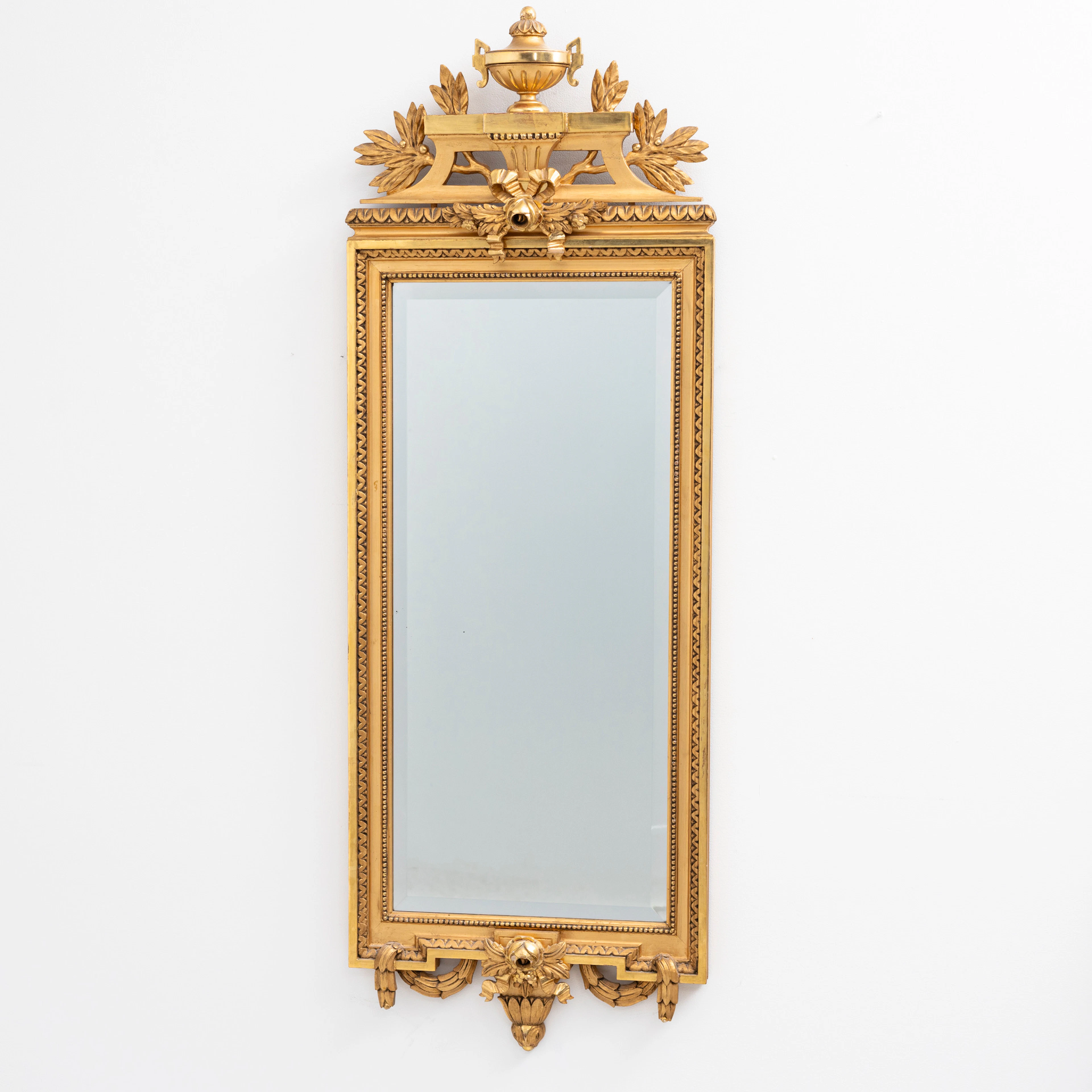 SPEGEL, förgylld, gustaviansk-stil, 1900-tal.