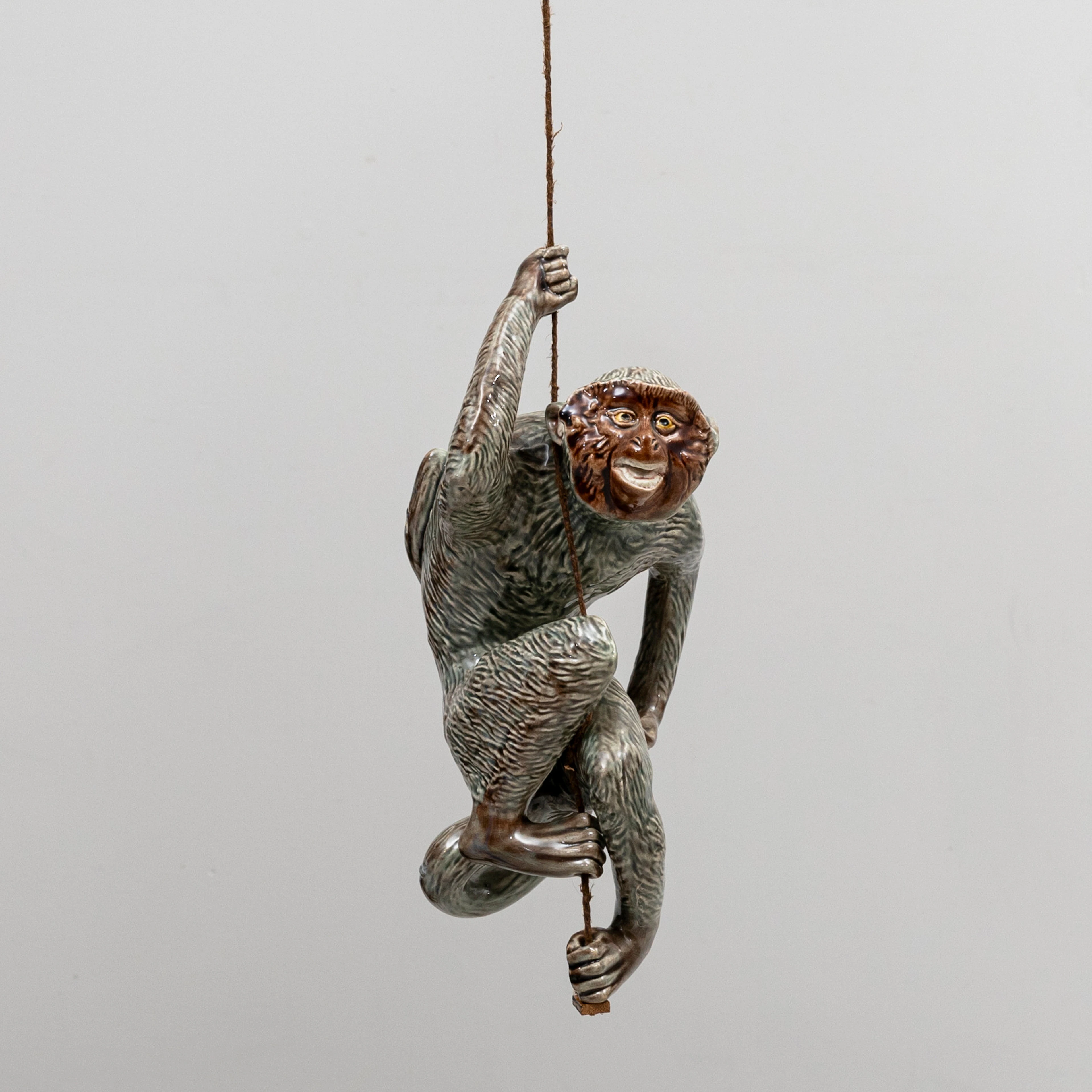 FIGURIN, i form av apa, keramik, Raphael Bordallo Pinheiro, Portugal