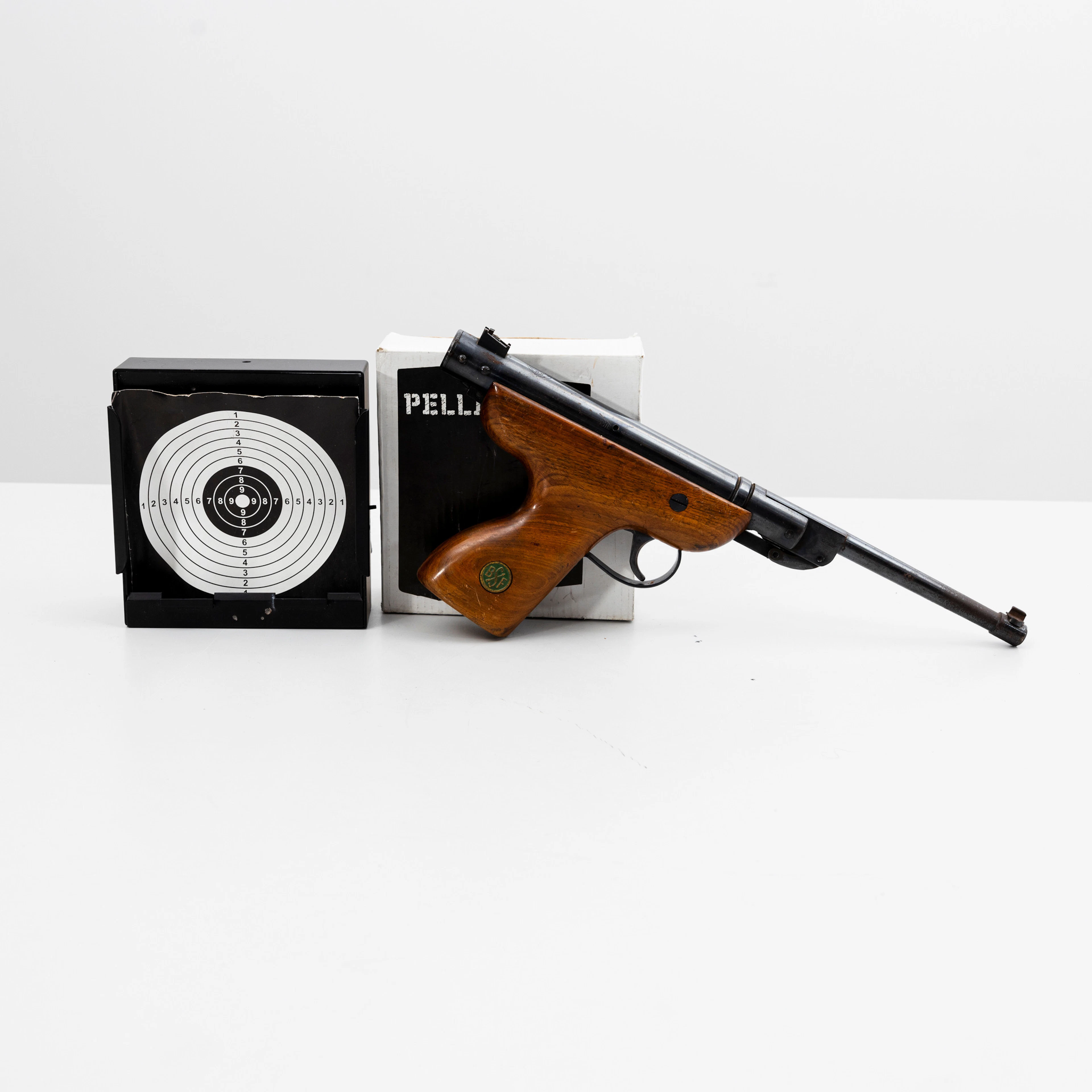 LUFTPISTOL, KULFÅNG, PAPPERSMÅLTAVLOR samt PELLETS, modell S20, BSF