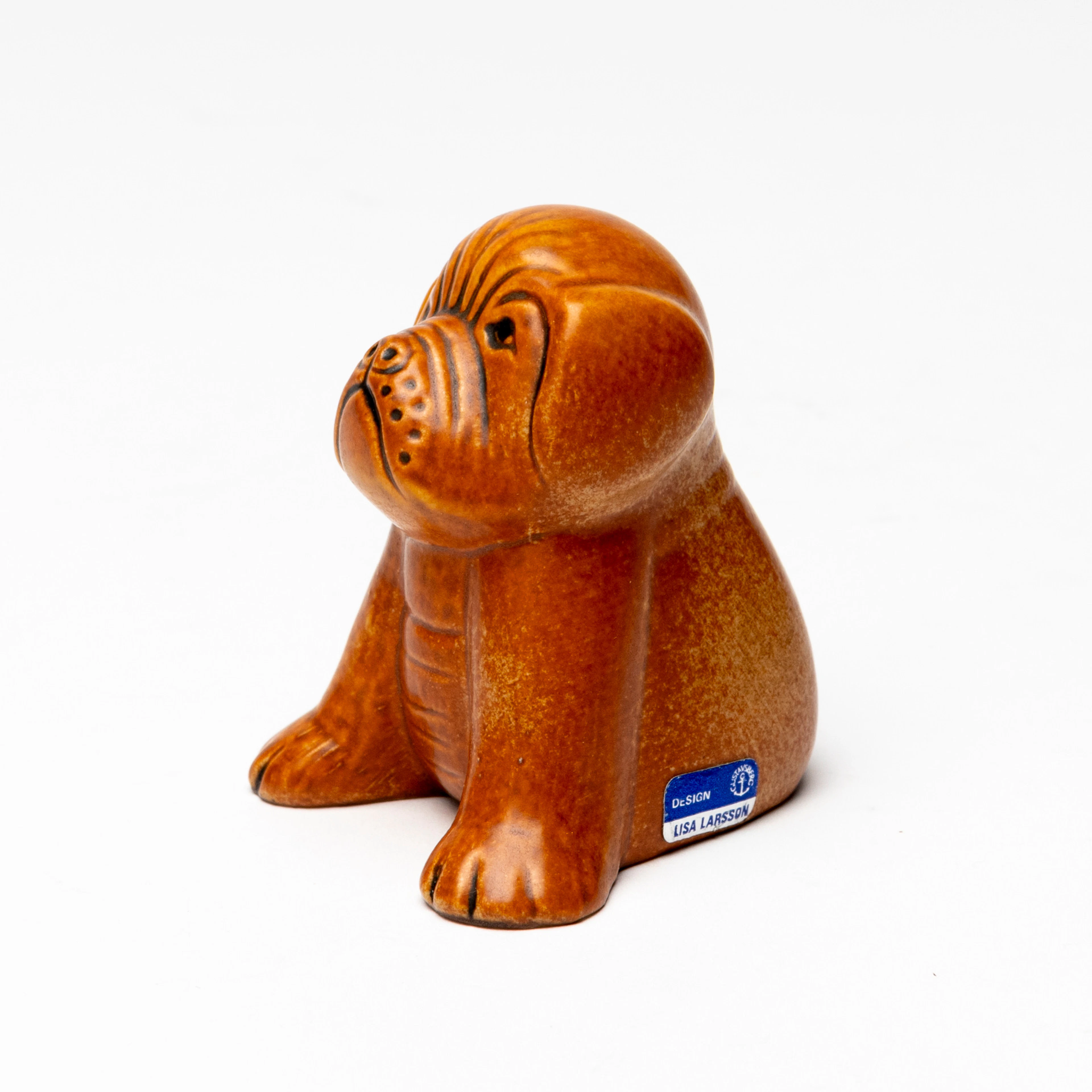 LISA LARSON. Figurin, stengods, "Bulldog Mini", ur serien "Kennel"