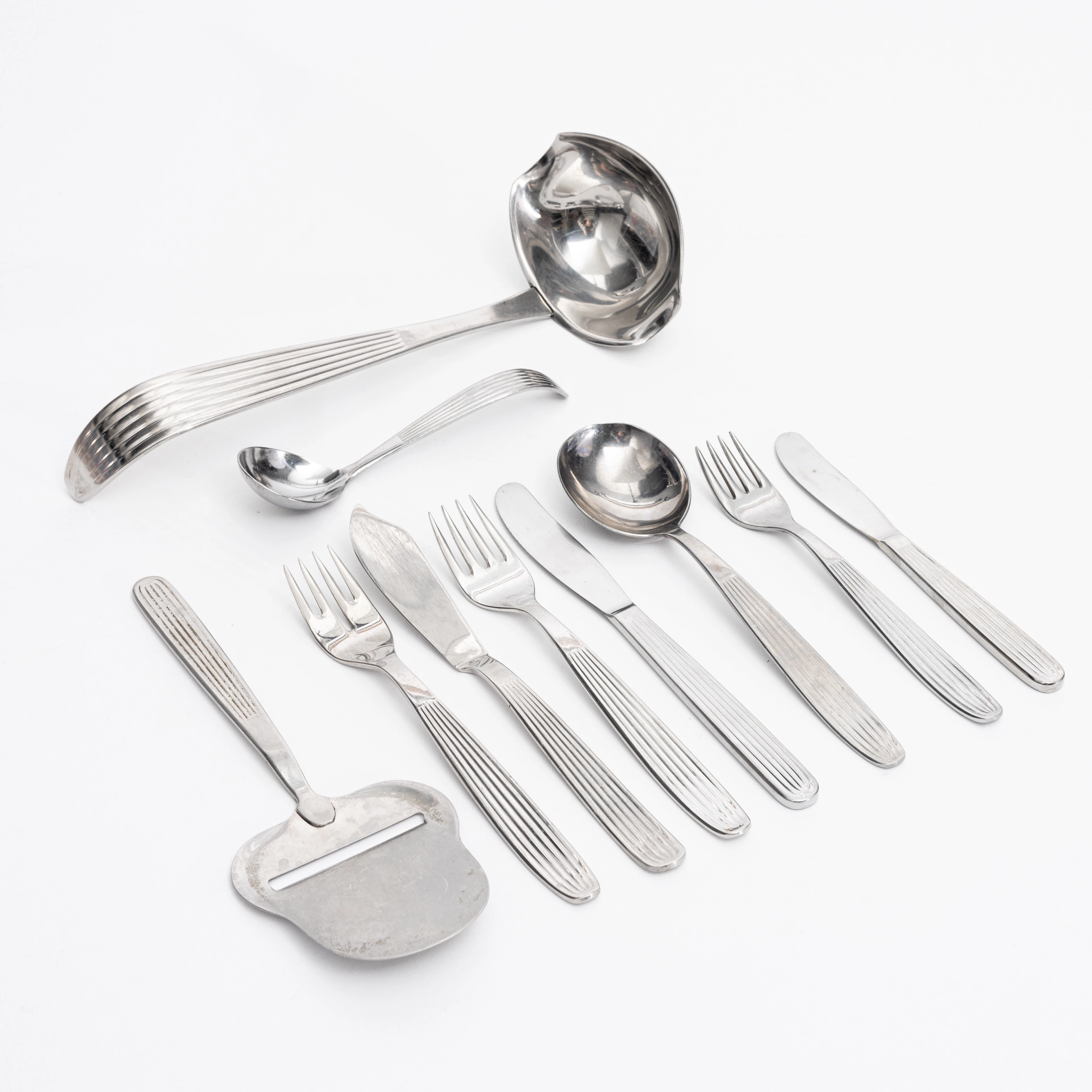 KAJ FRANCK. Besticksservis, "Ideal", 125 delar, rostfritt stål, Hackman