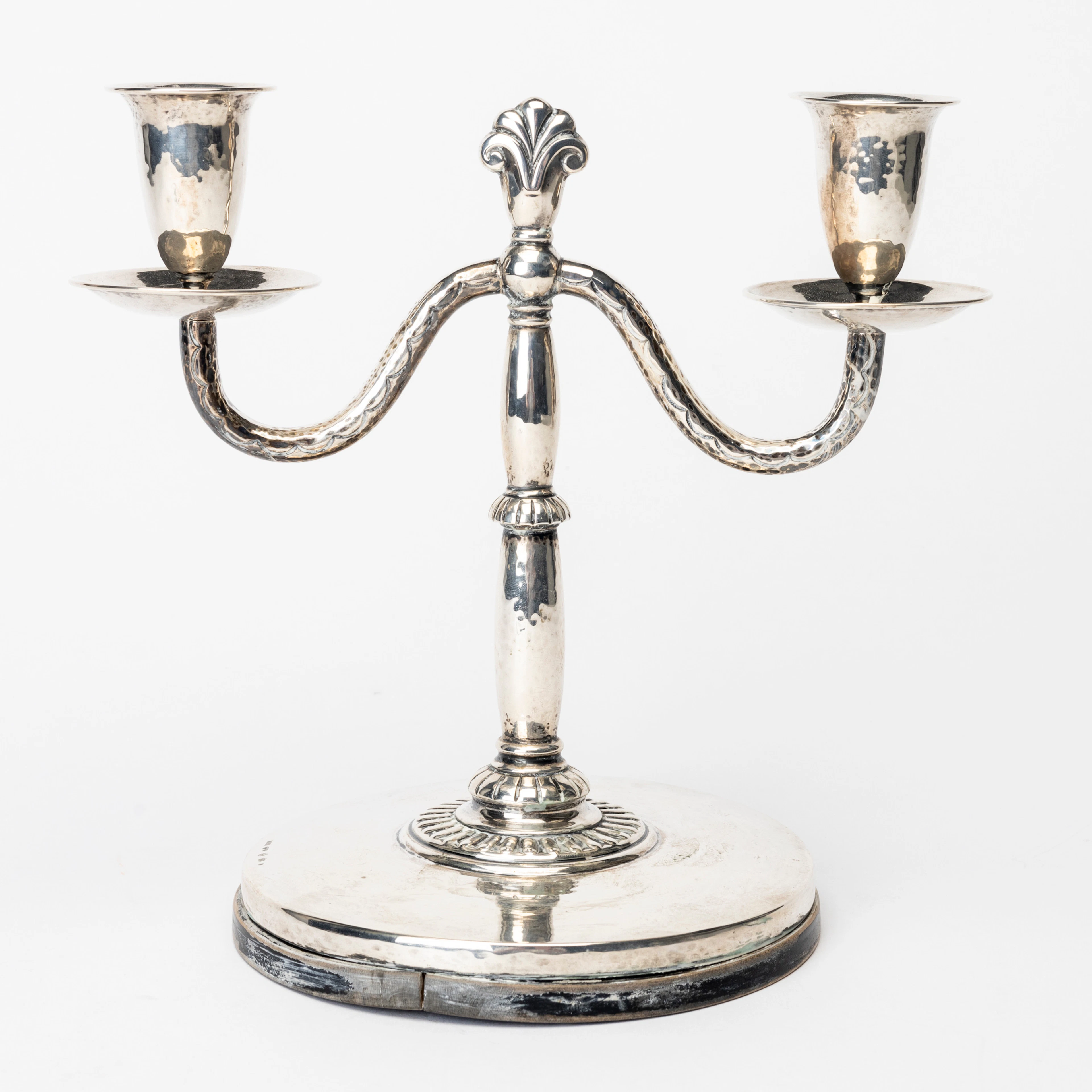 KANDELABER, silver, C G Hallberg 1929.