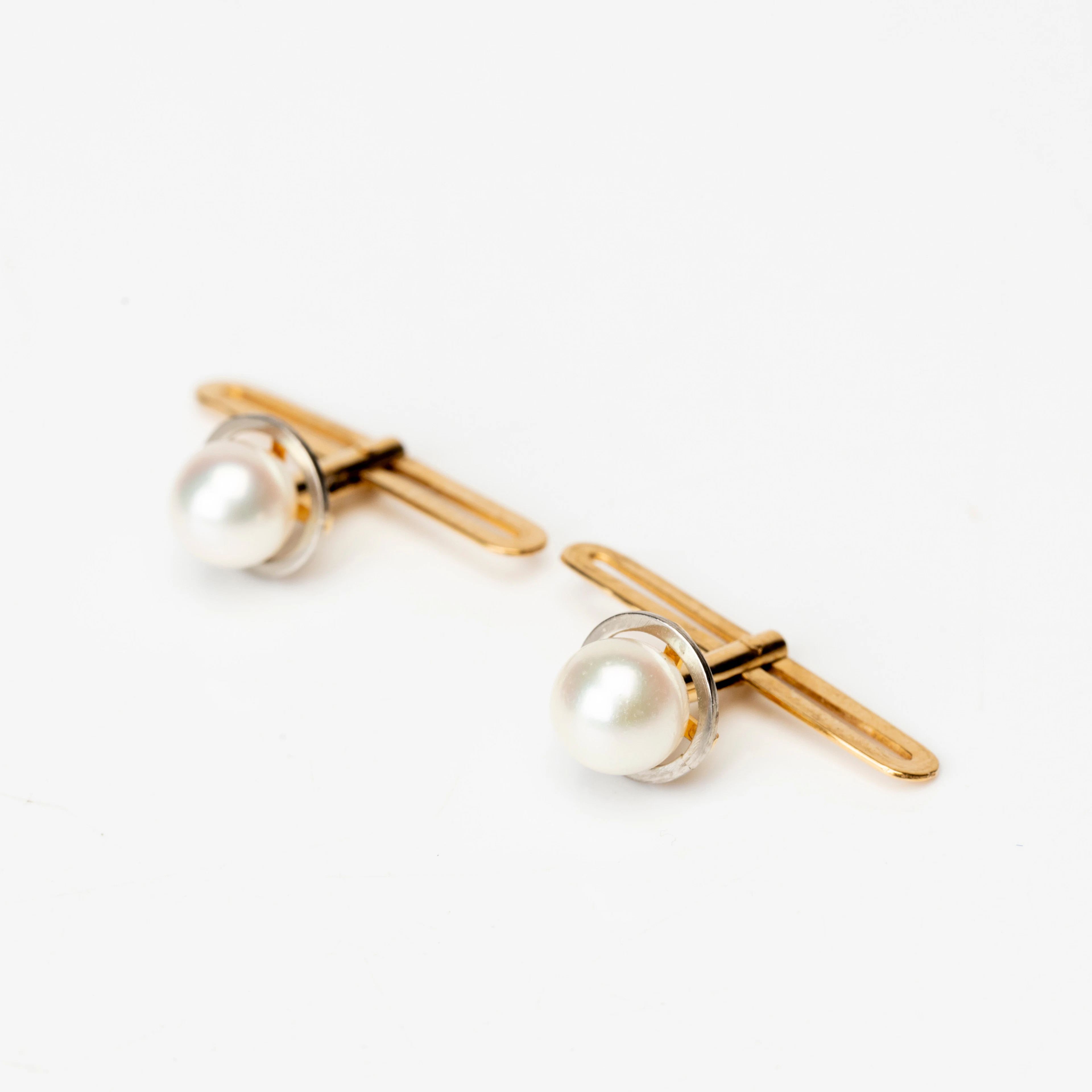 FRACKKNAPPAR, ett par, guld 18K, Stigbert, Stockholm, 1962.