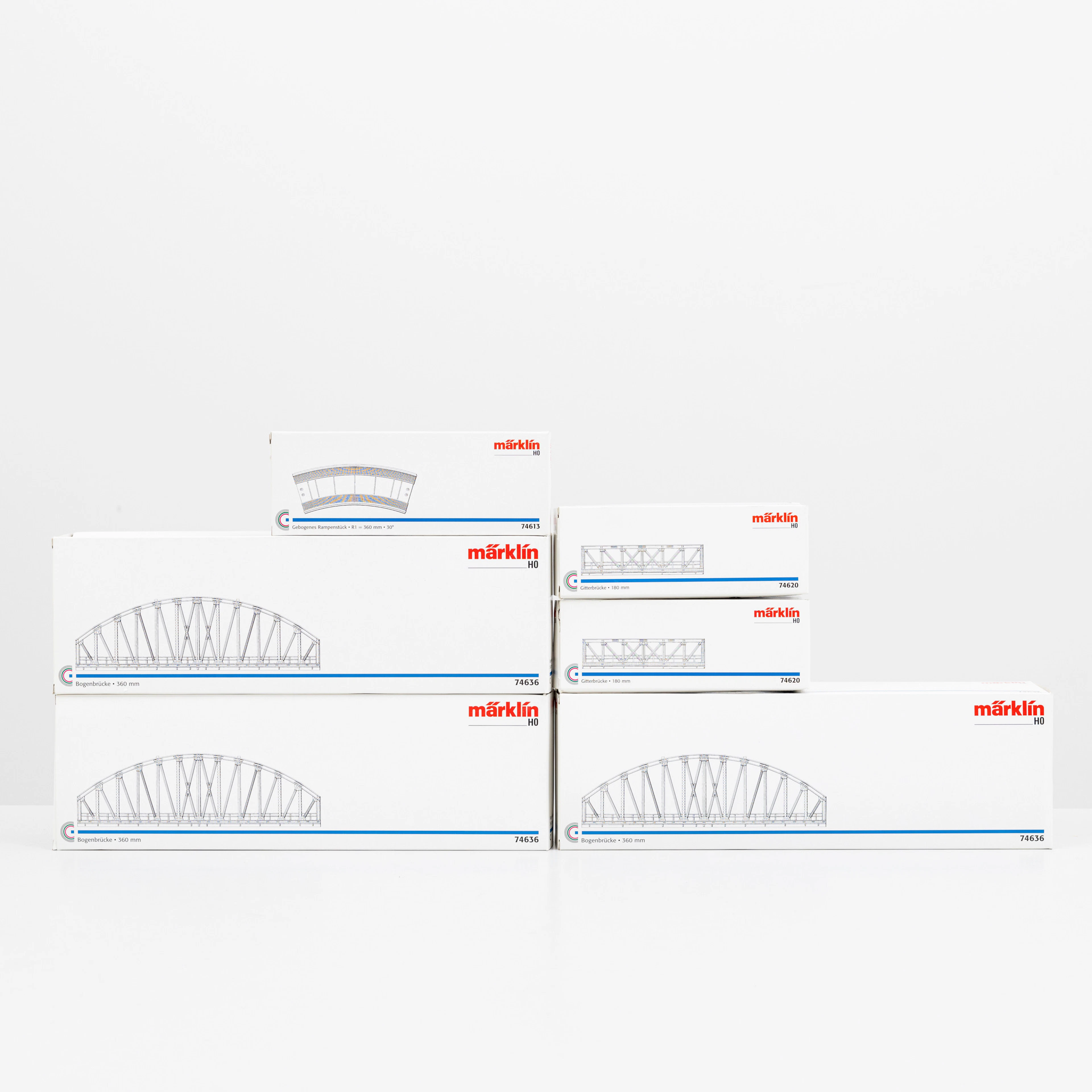 MÄRKLIN Brodelar, 3x74636, 2x74620 och 74613, instruktion, originalkartonger.