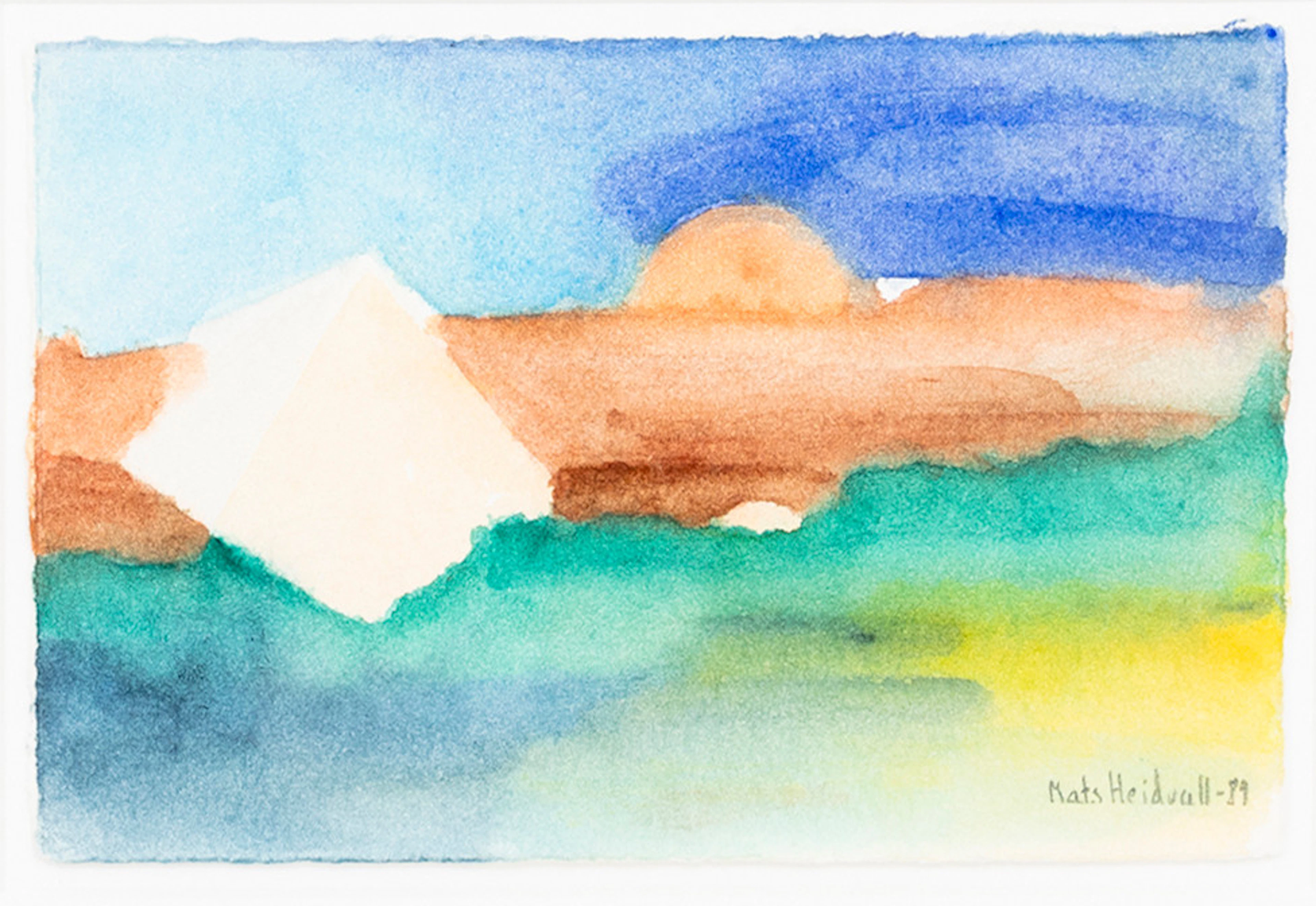 MATS HEIDVALL (FÖDD 1949). Komposition, gouache på papper, signerad