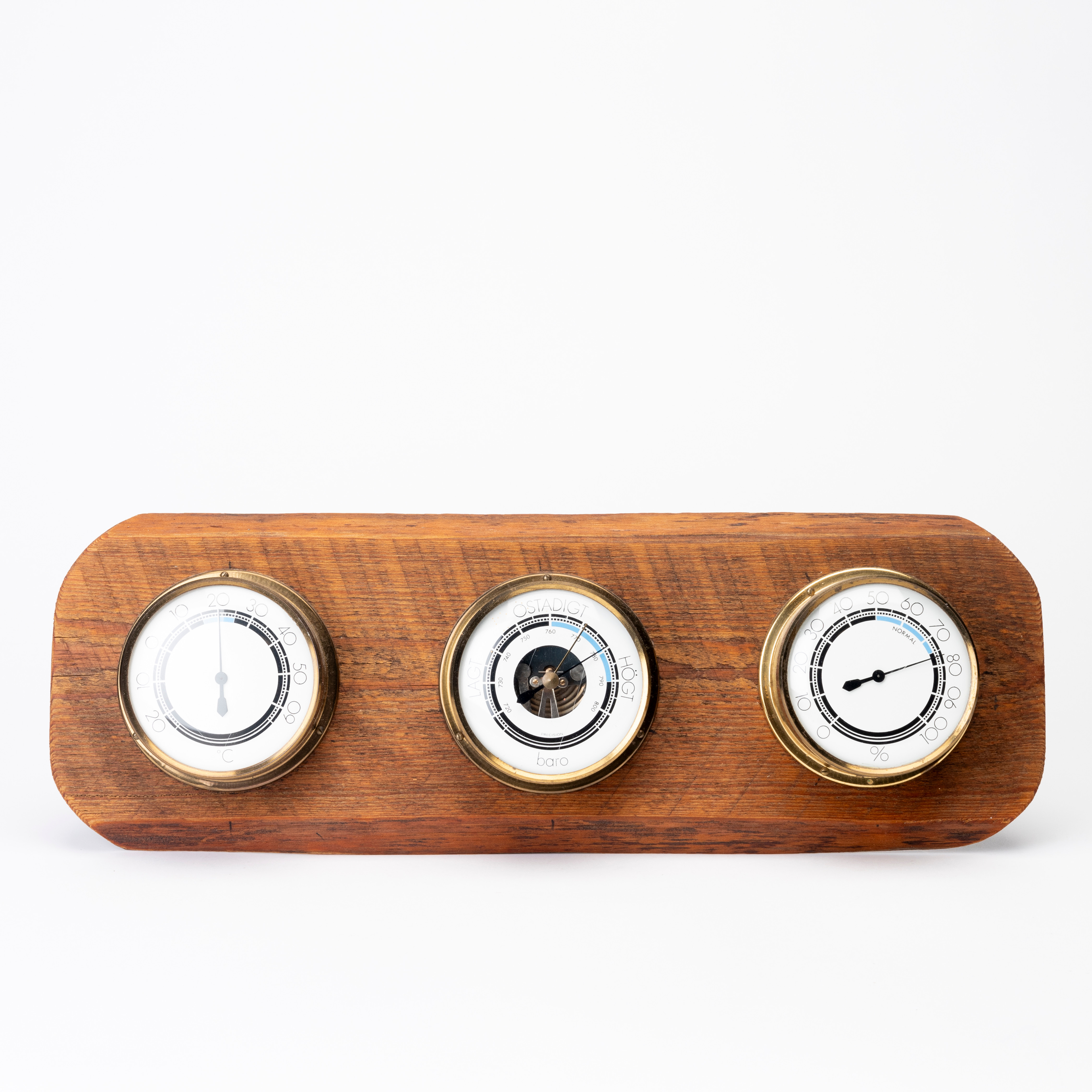 VÄDERSTATION, termometer, barometer och hydrometer, 1900-talets andra hälft.