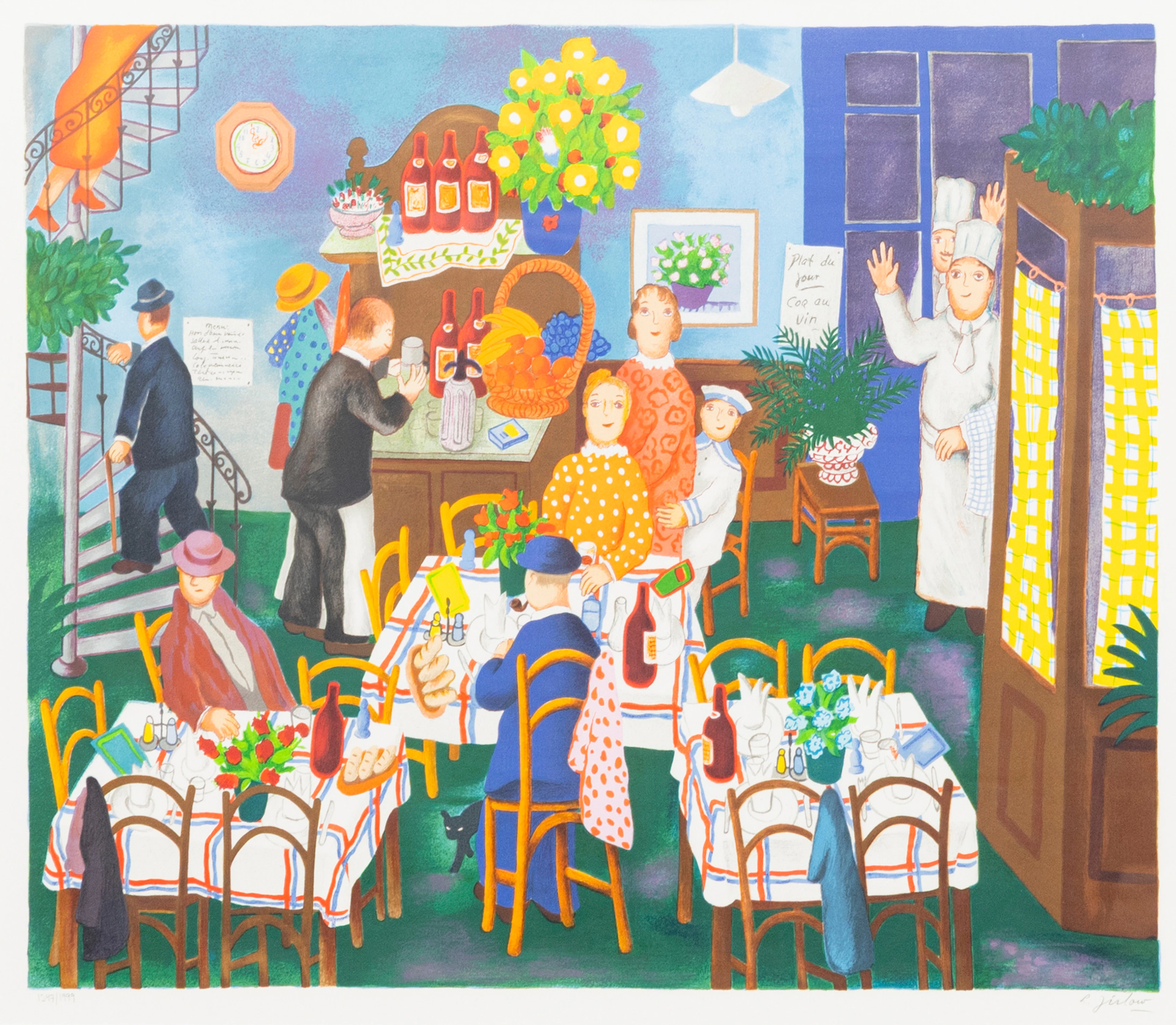 LENNART JIRLOW. "Millenium", färglitografi, signerad, numrerad och