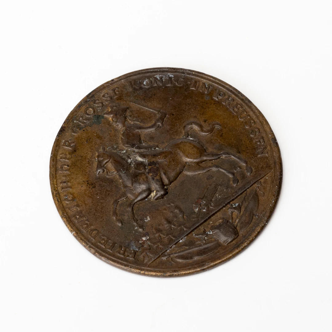 MEDALJ, brons, Fredrick II, Preussen, slaget i Roßbach, 1757.