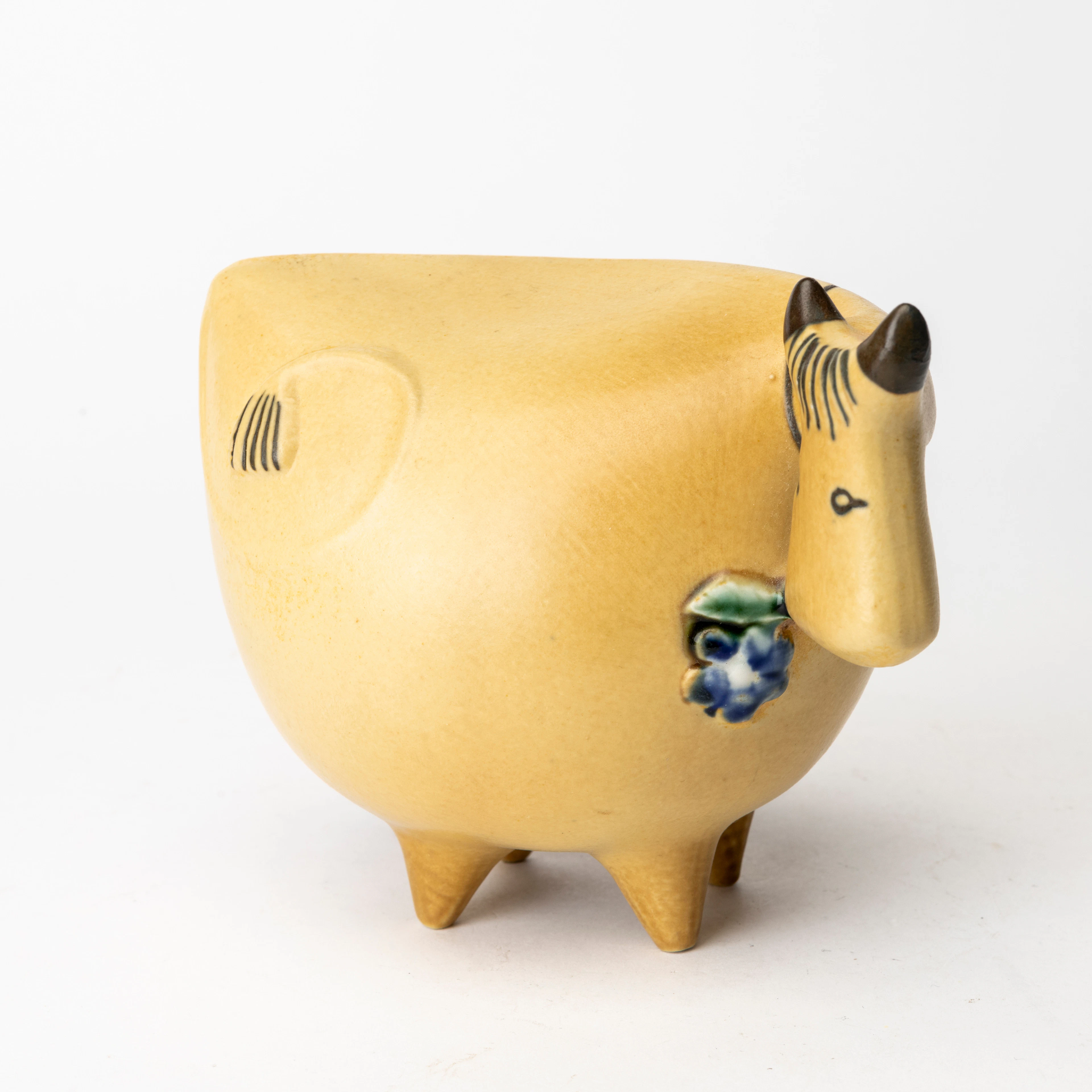 LISA LARSON. Figurin, ko, ur serien "Stora zoo", stengods, Gustavsberg.
