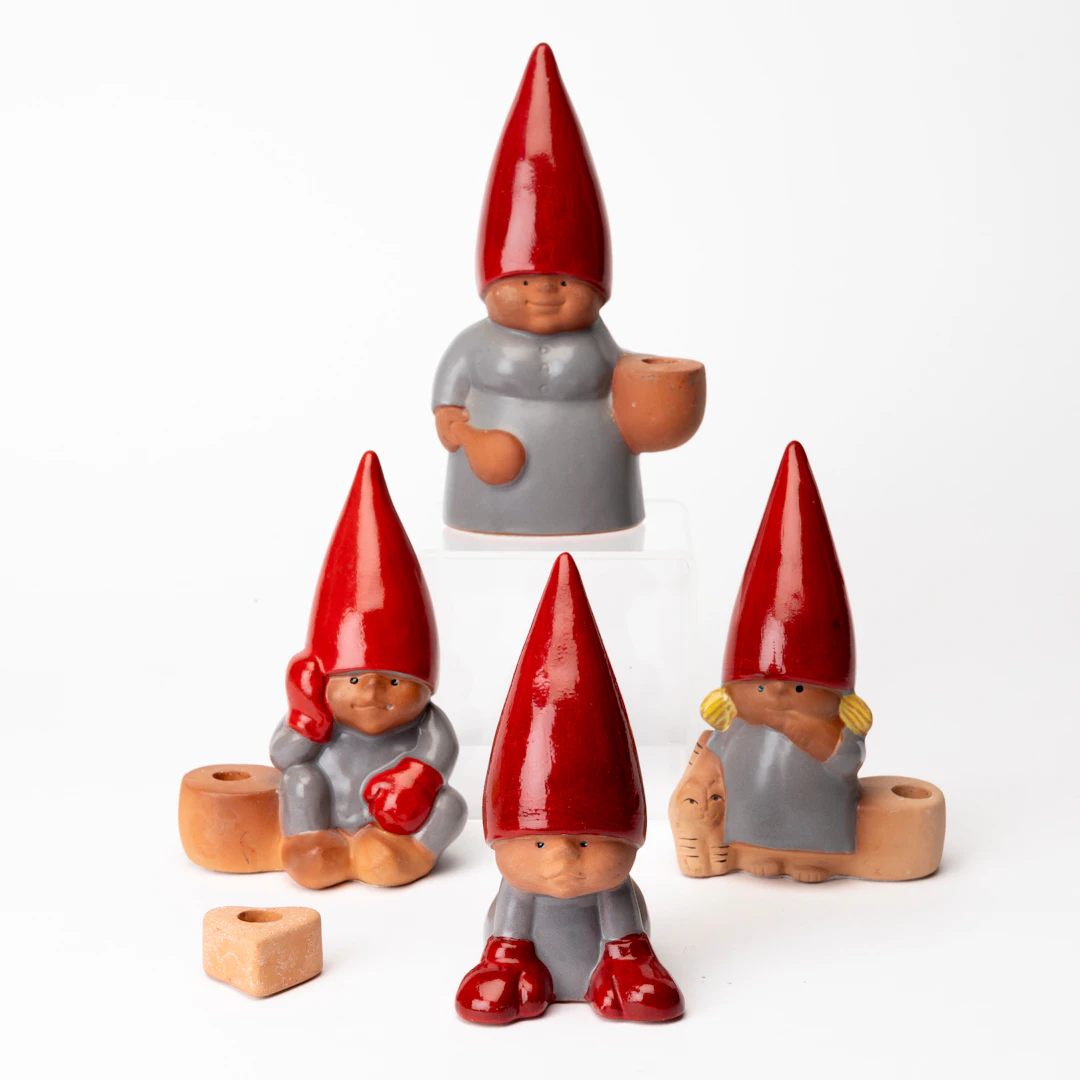LISA LARSON, 4 stycken, figuriner, tomtar, 1980-tal.