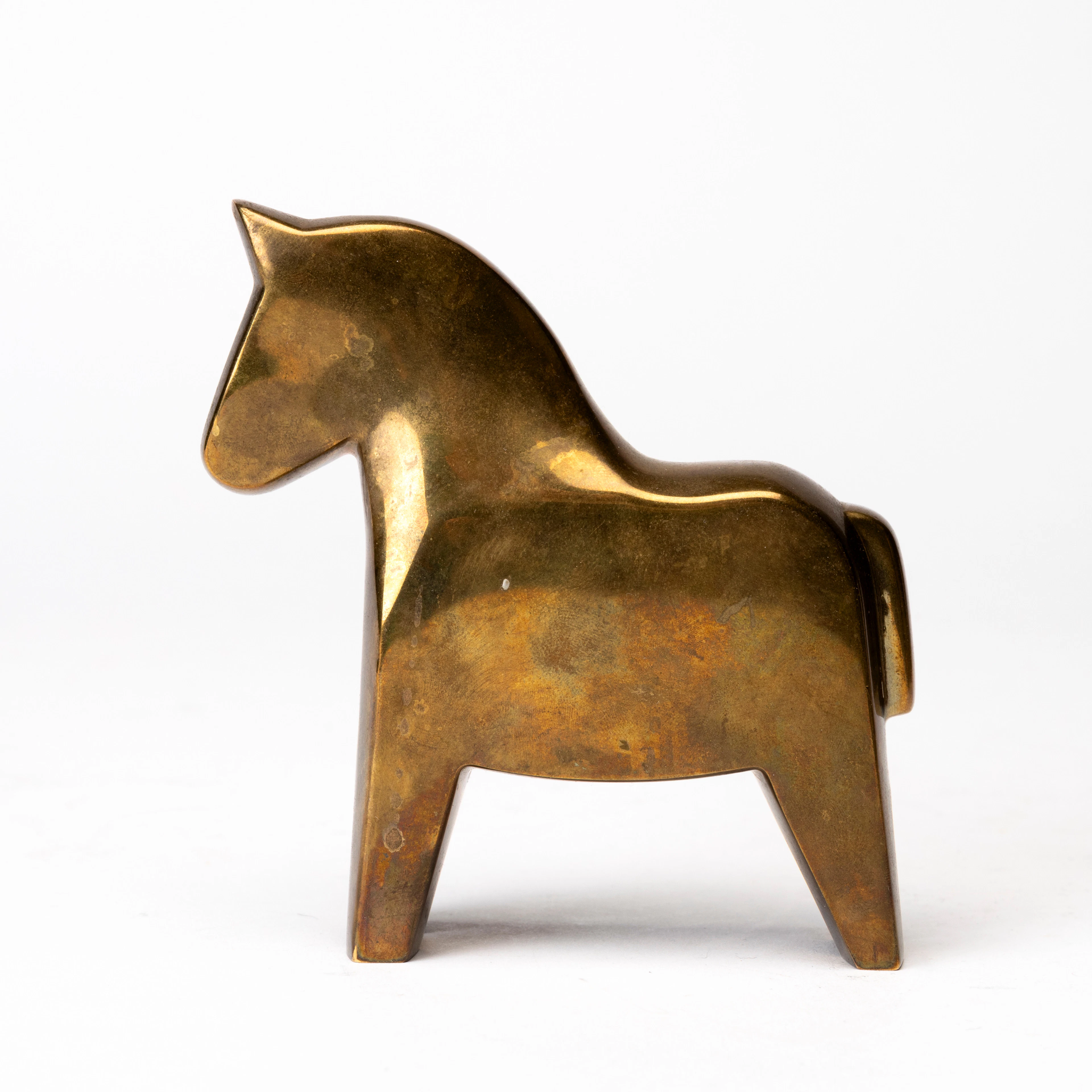 LOTTA HORN (1949-). Skulptur, mässing, Dalahäst, signerad, Reijmyre