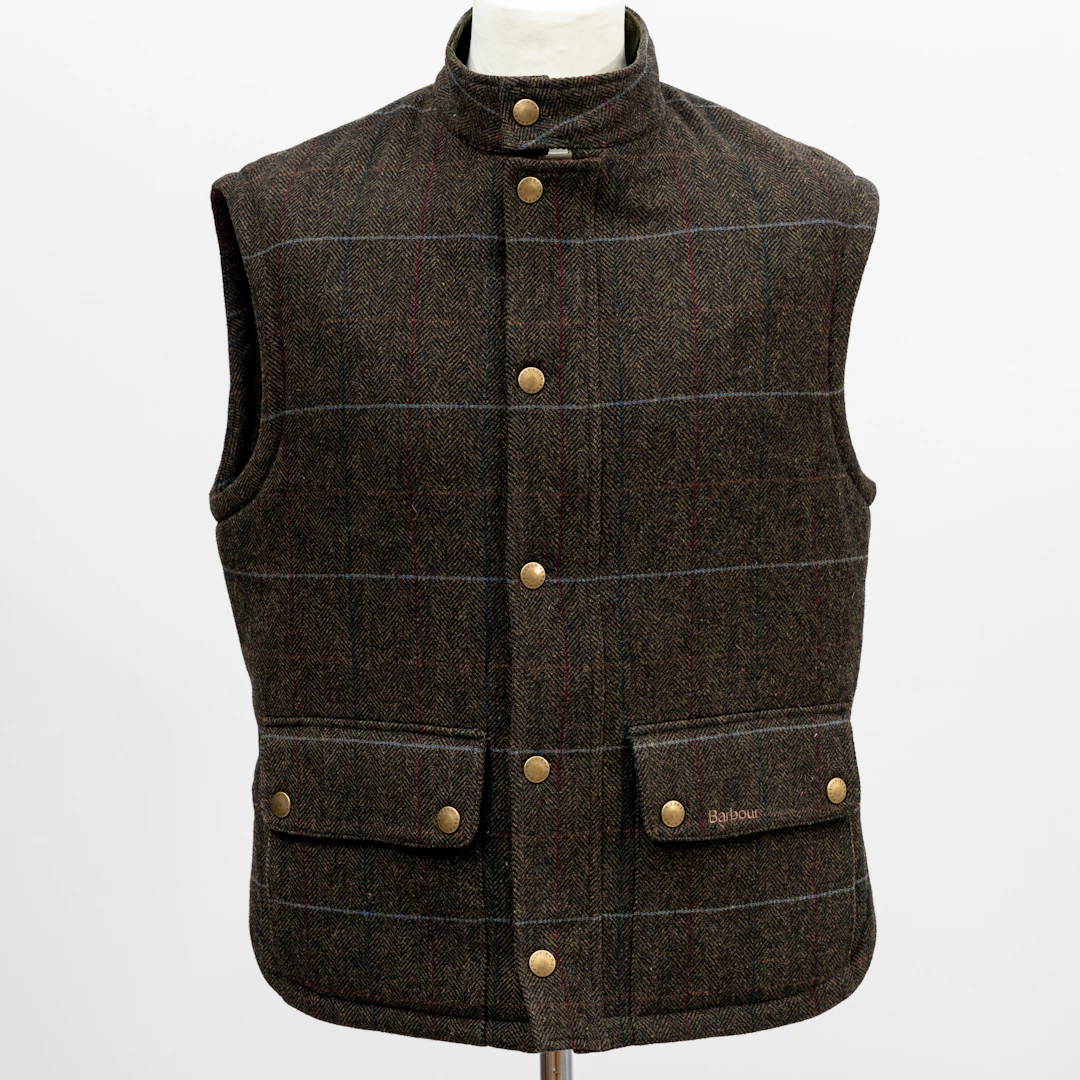 BARBOUR. Väst, ull, herr, "Lowerdale, London, England, storlek XL.