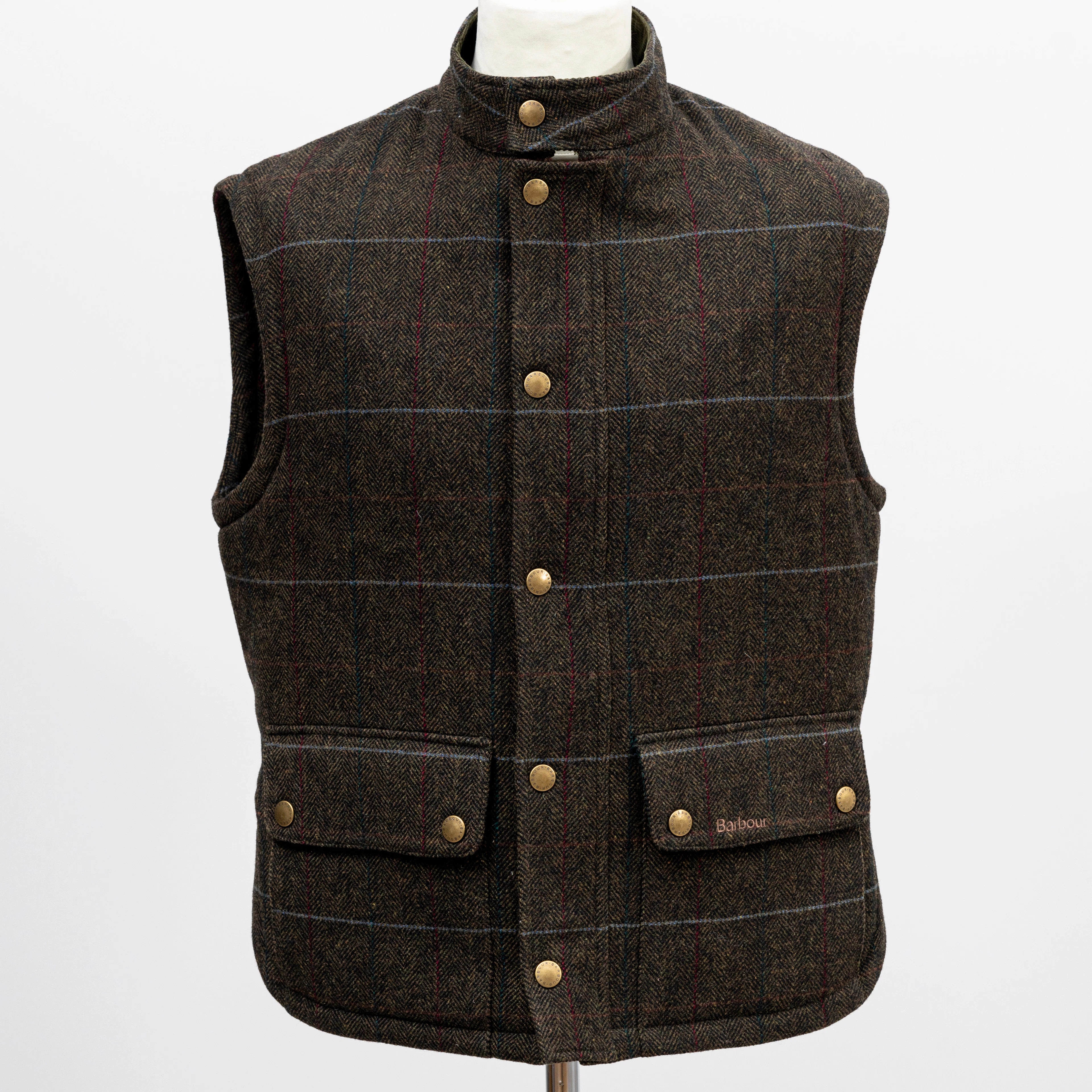 BARBOUR. Väst, ull, herr, "Lowerdale, London, England, storlek XL.