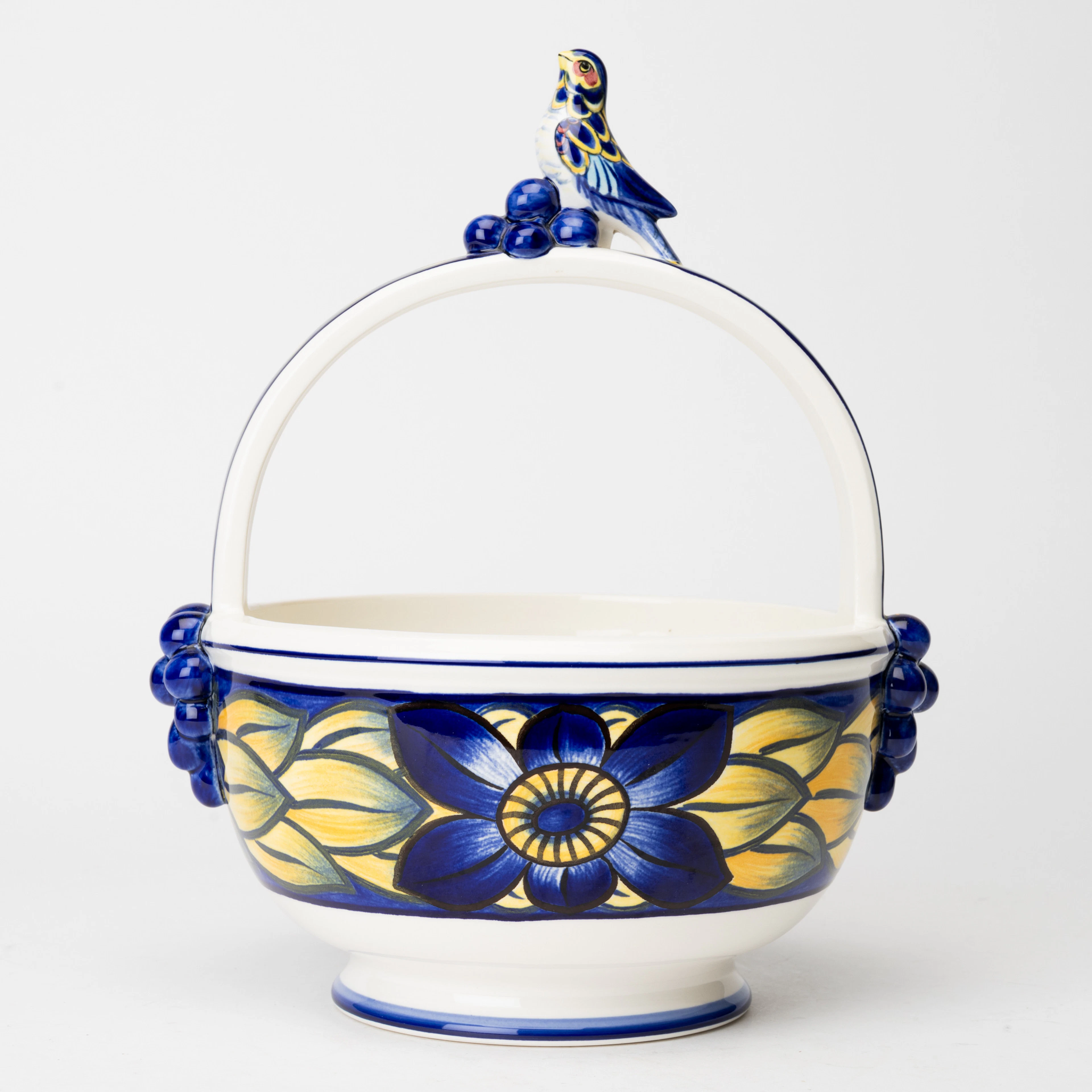SKÅL med HANDTAG, porslin, "Blue pheasant", Royal Copenhagen, Finland.