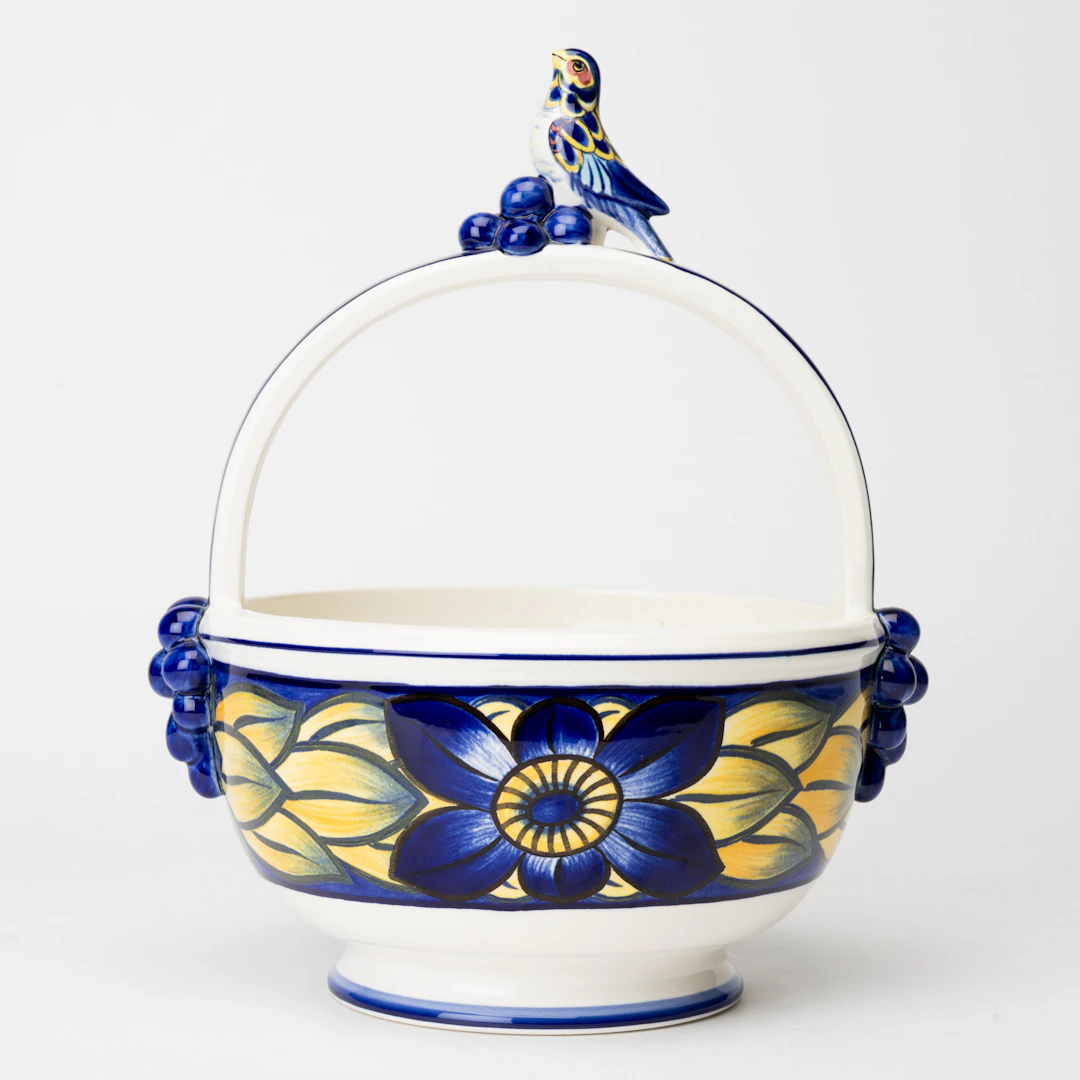 SKÅL med HANDTAG, porslin, "Blue pheasant", Royal Copenhagen, Finland.