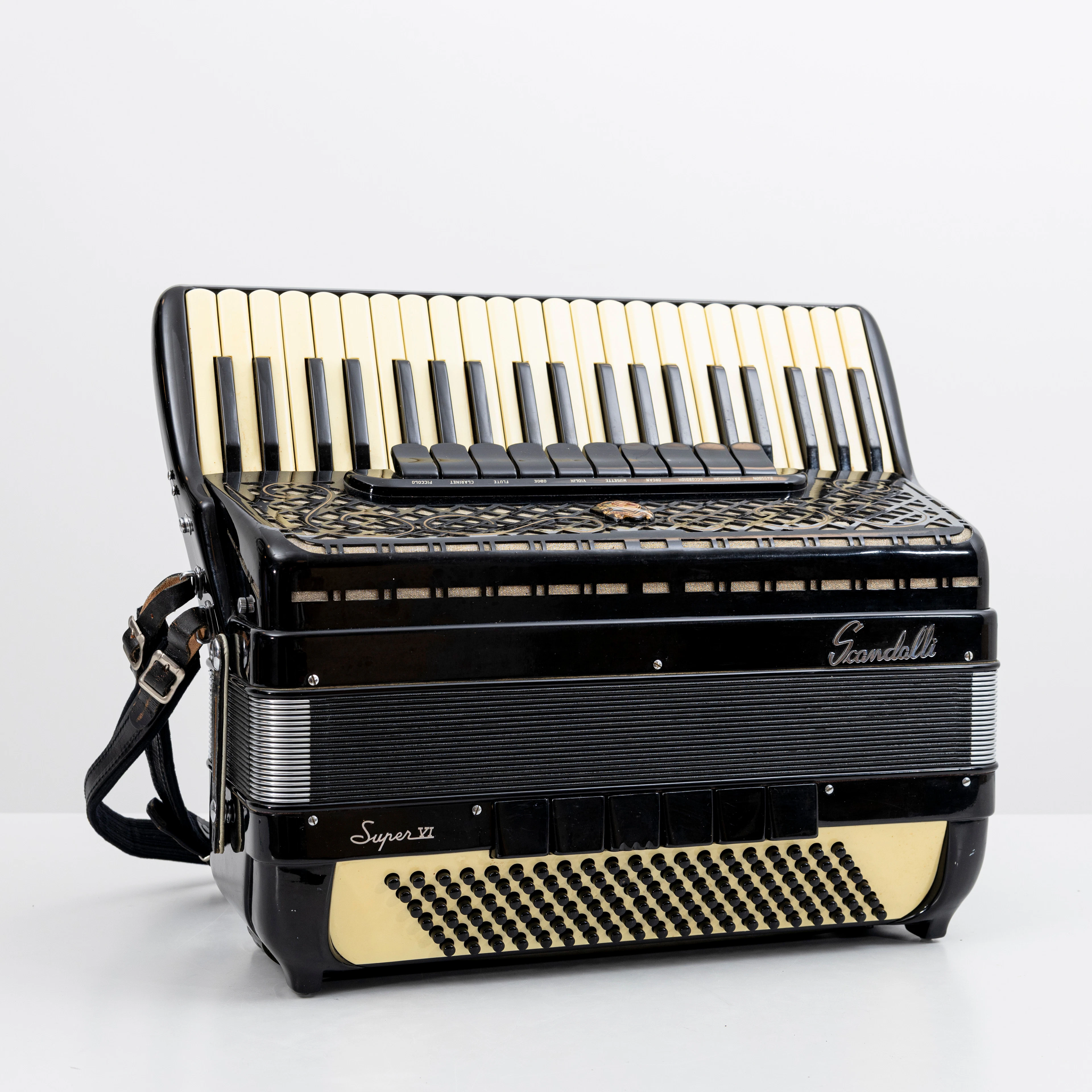 SCANDALLI Super VI 4S pianodragspel, tidig L-serie, Castelfidardo