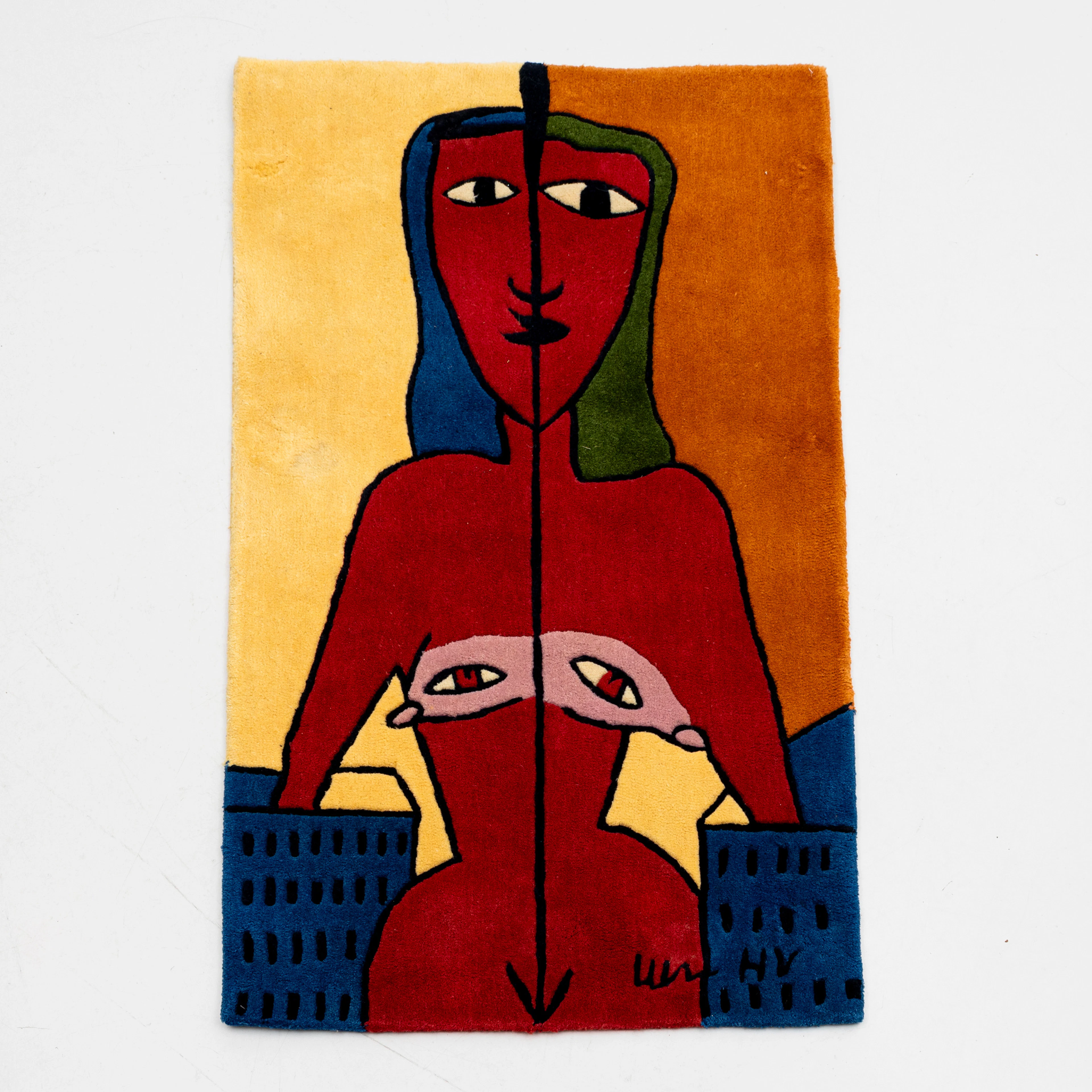 ULRICA HYDMAN-VALLIEN. Matta, handtuftad, signerad, HV, ca 160x94 cm.