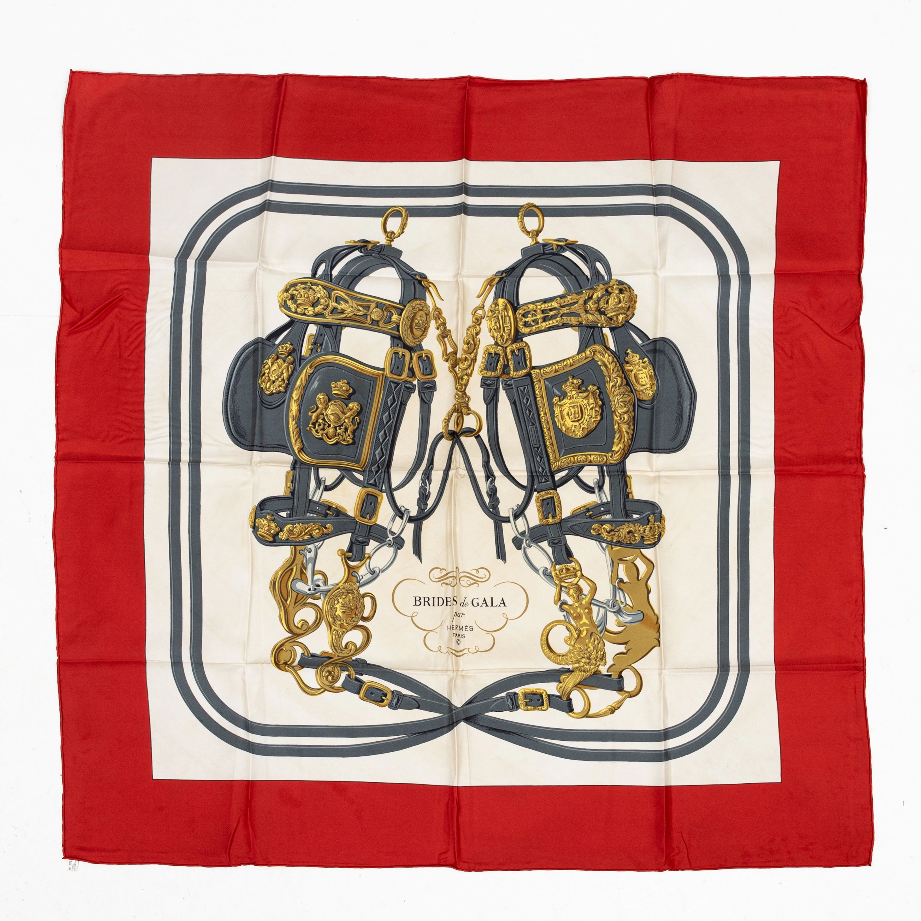 HERMÈS. Scarf, siden, " Brides de Gala", formgiven av Hugo Grygkar
