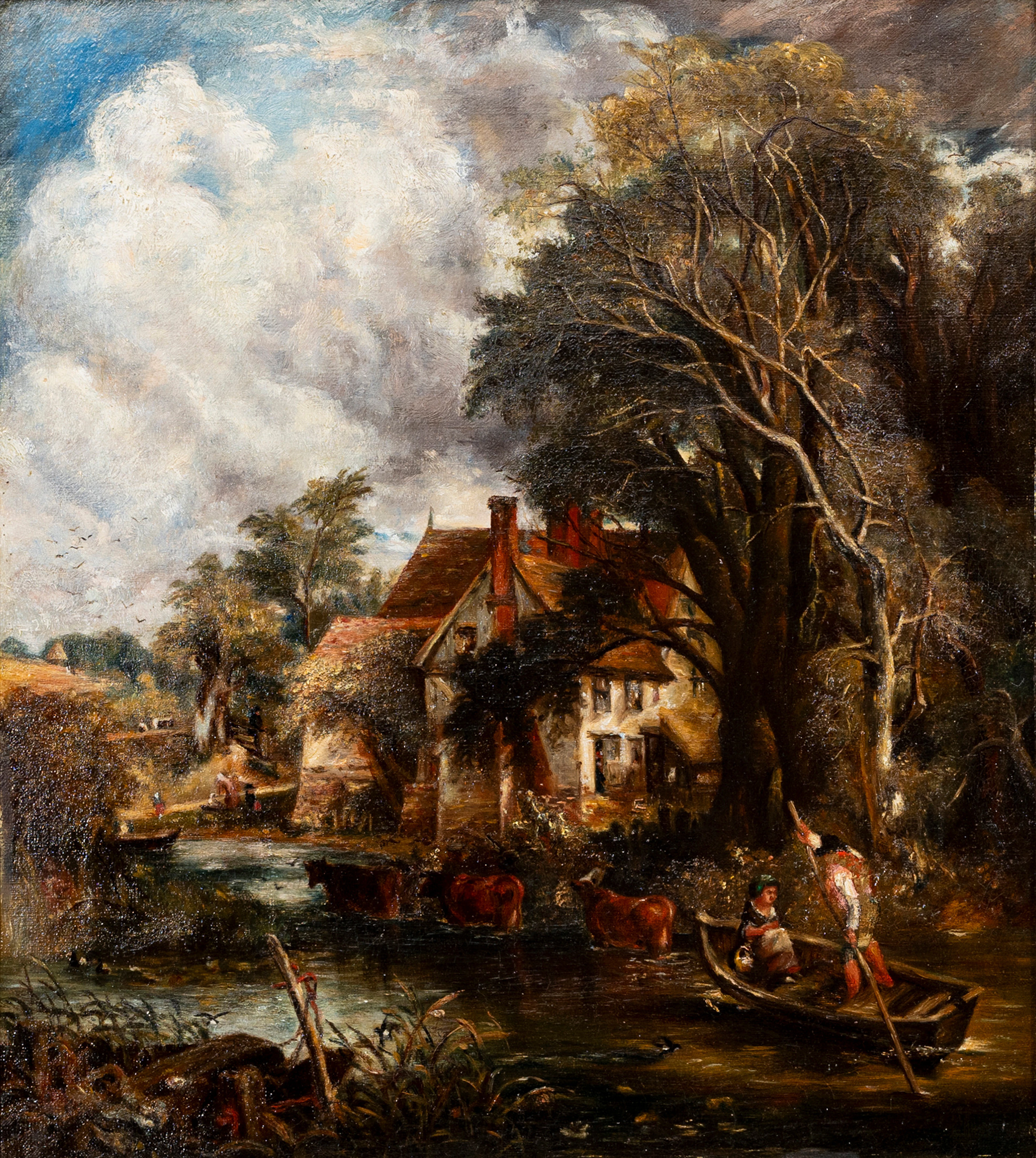JOHN CONSTABLE. EFTER. The valley farm, olja på duk, Kate Ancona, 1800-tal.