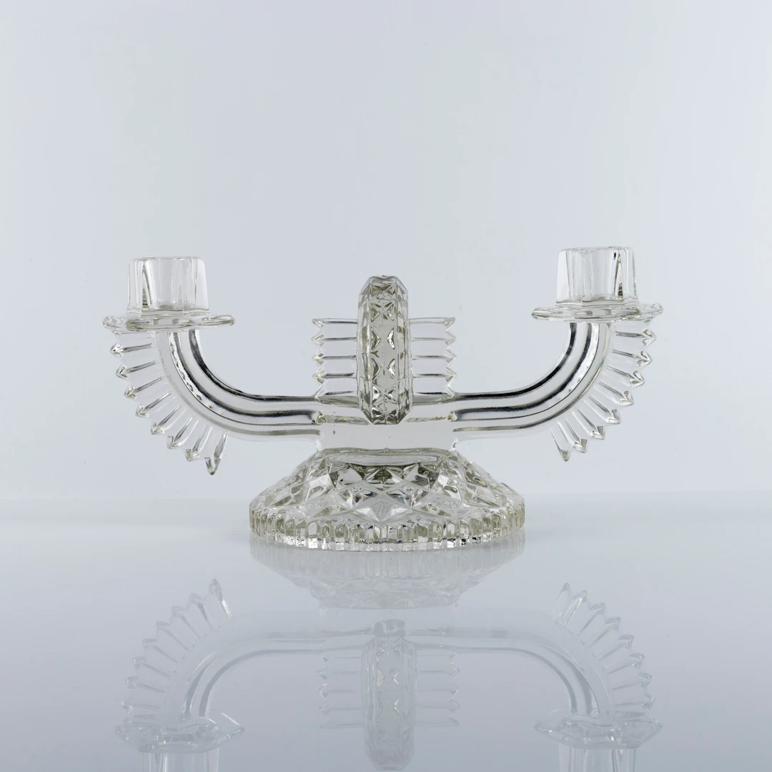 LJUSSTAKE, glas, art déco, Tjeckoslovakien, 1930-tal.